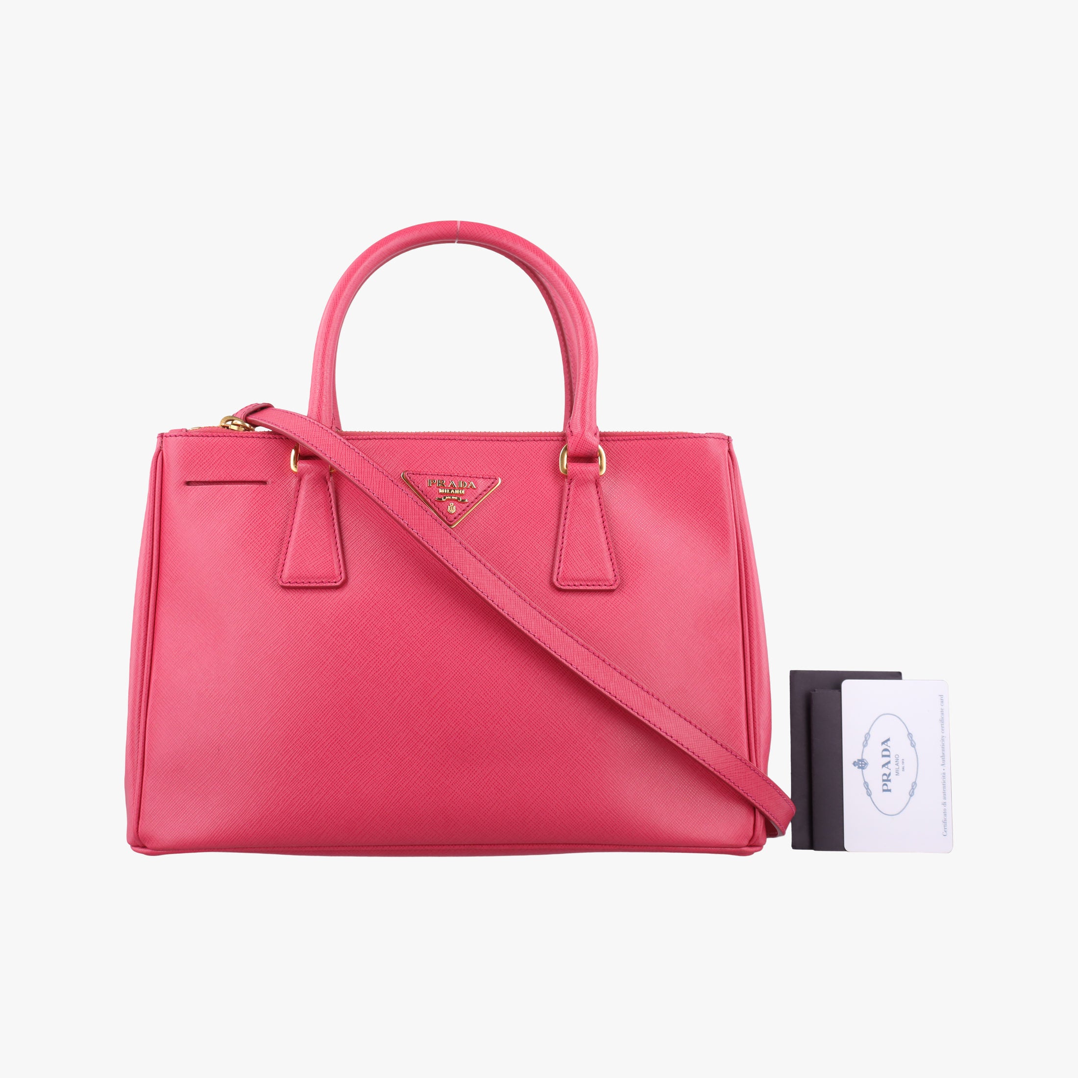 Vintage Prada Galleria Pink SAFFIANO Leather BN1786 shoulderbag | stylenewstar