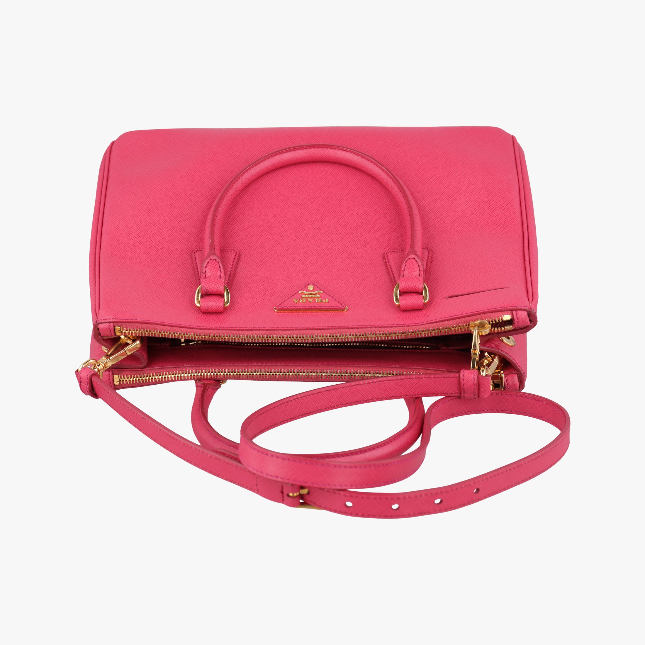 Vintage Prada Galleria Pink SAFFIANO Leather BN1786 shoulderbag | stylenewstar