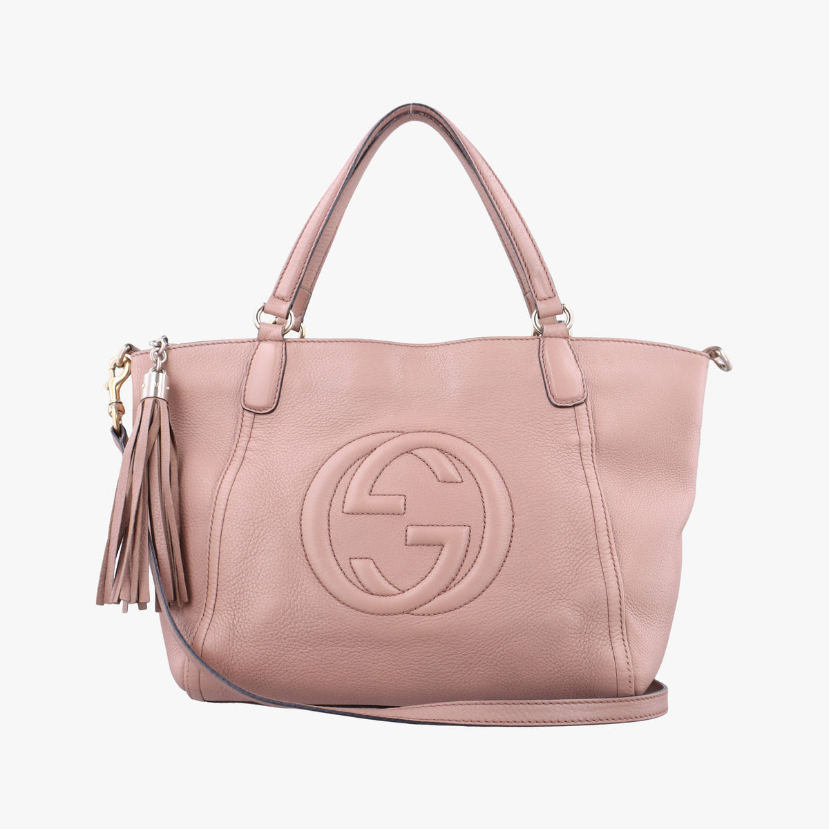 Pre-owned Gucci Soho Pink Leather 369176 shoulderbag | stylenewstar