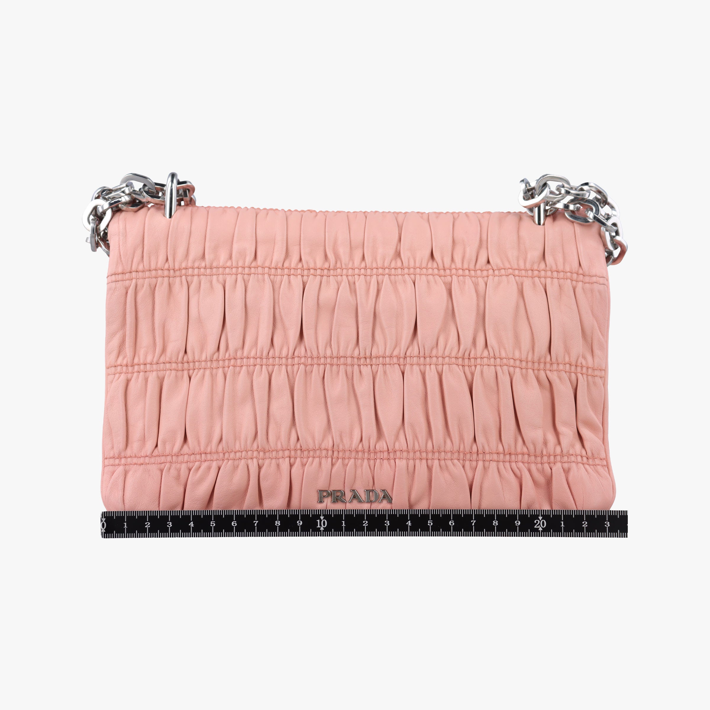 Secondhand Prada Fuoco Nappa Gaufre Pink Nappa Leather 1BD009 shoulderbag | stylenewstar