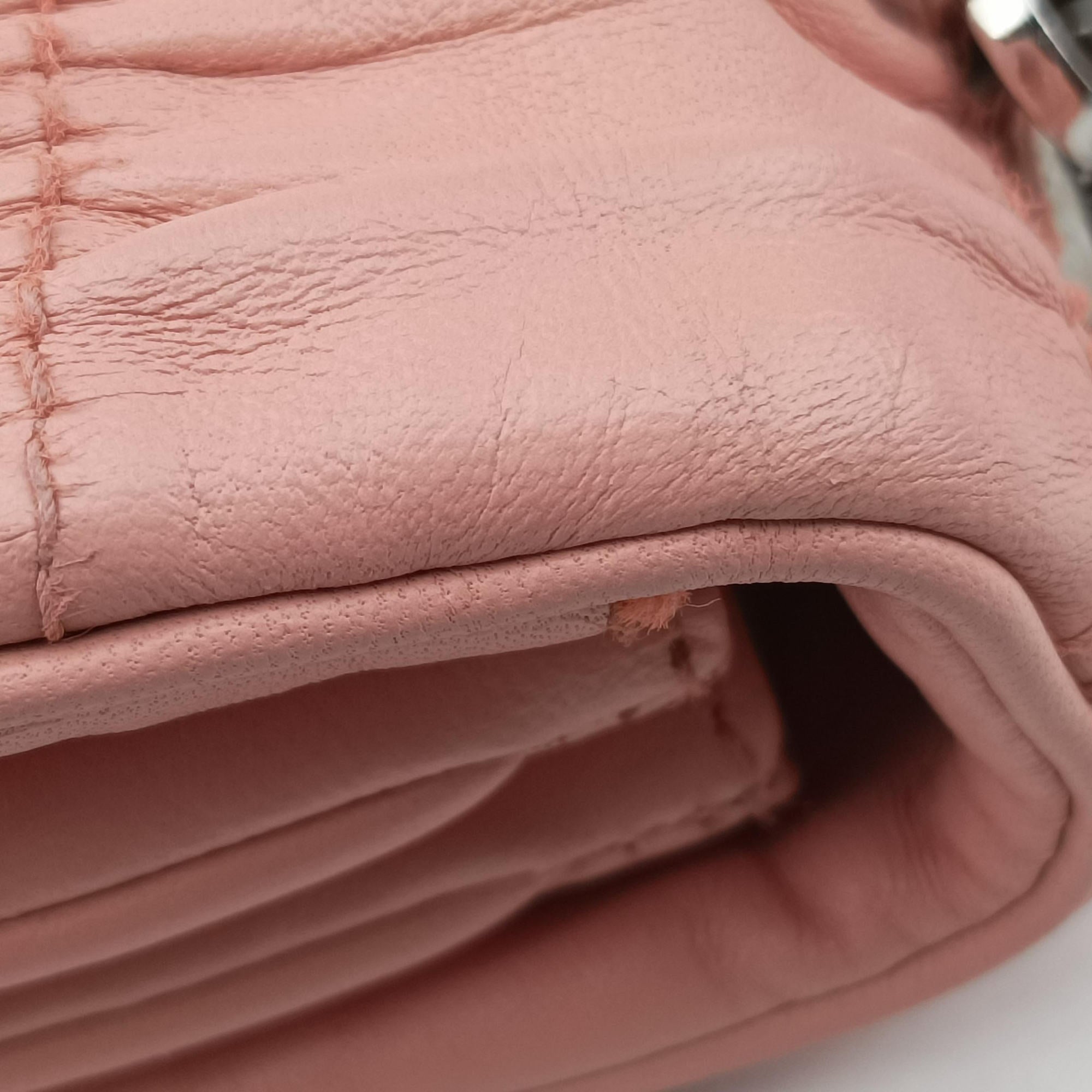 Secondhand Prada Fuoco Nappa Gaufre Pink Nappa Leather 1BD009 shoulderbag | stylenewstar