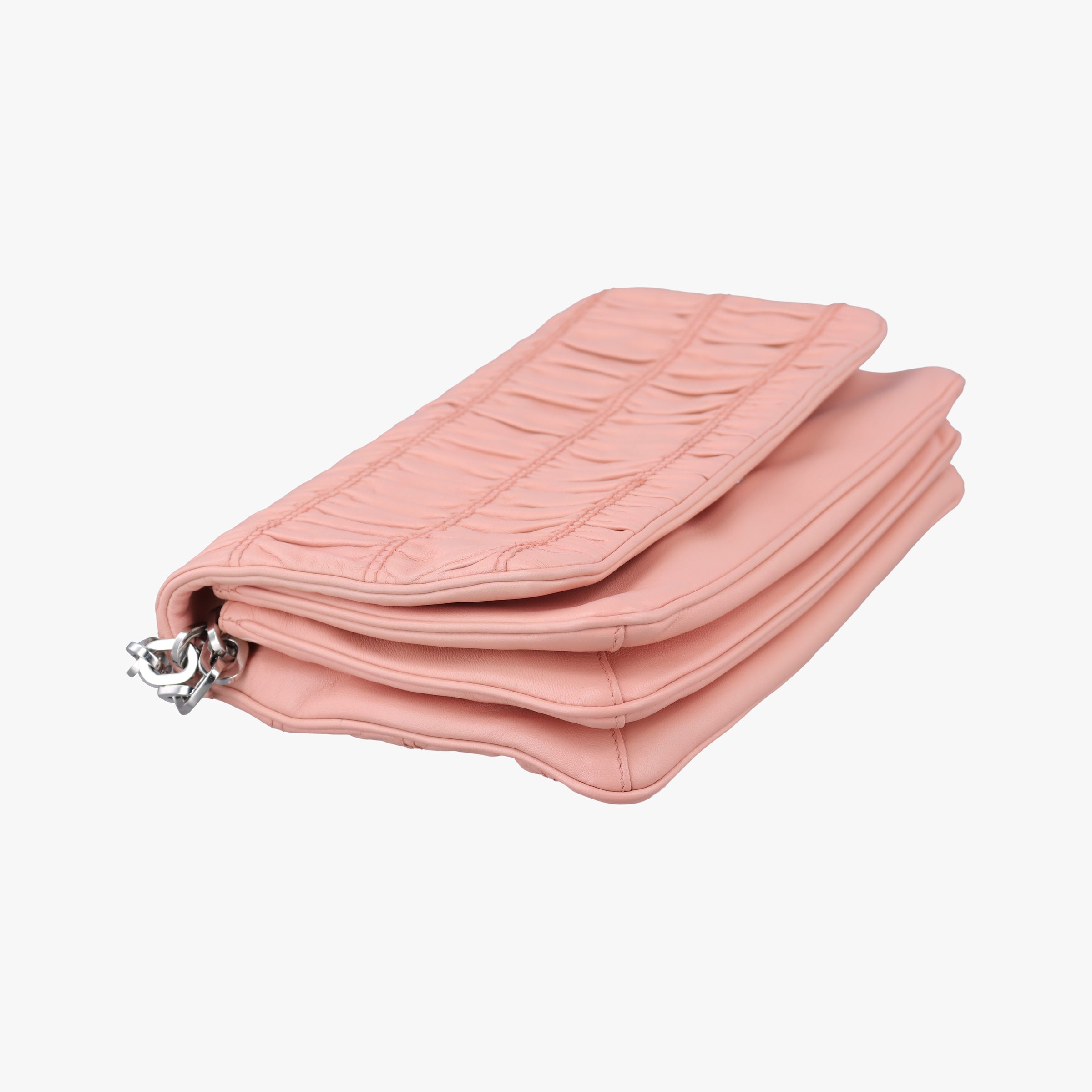 Secondhand Prada Fuoco Nappa Gaufre Pink Nappa Leather 1BD009 shoulderbag | stylenewstar