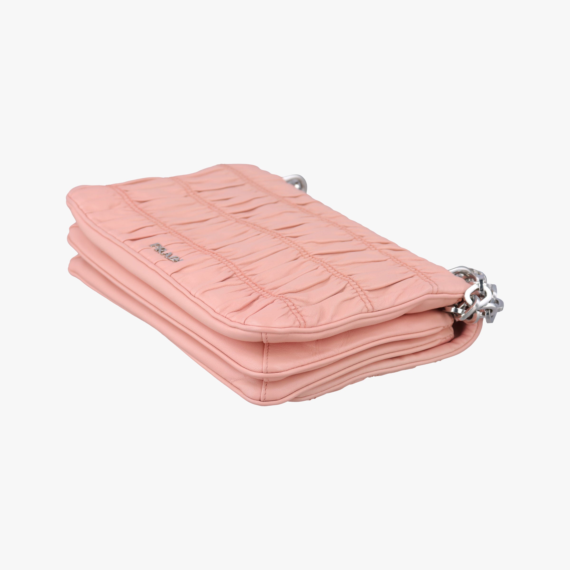 Secondhand Prada Fuoco Nappa Gaufre Pink Nappa Leather 1BD009 shoulderbag | stylenewstar