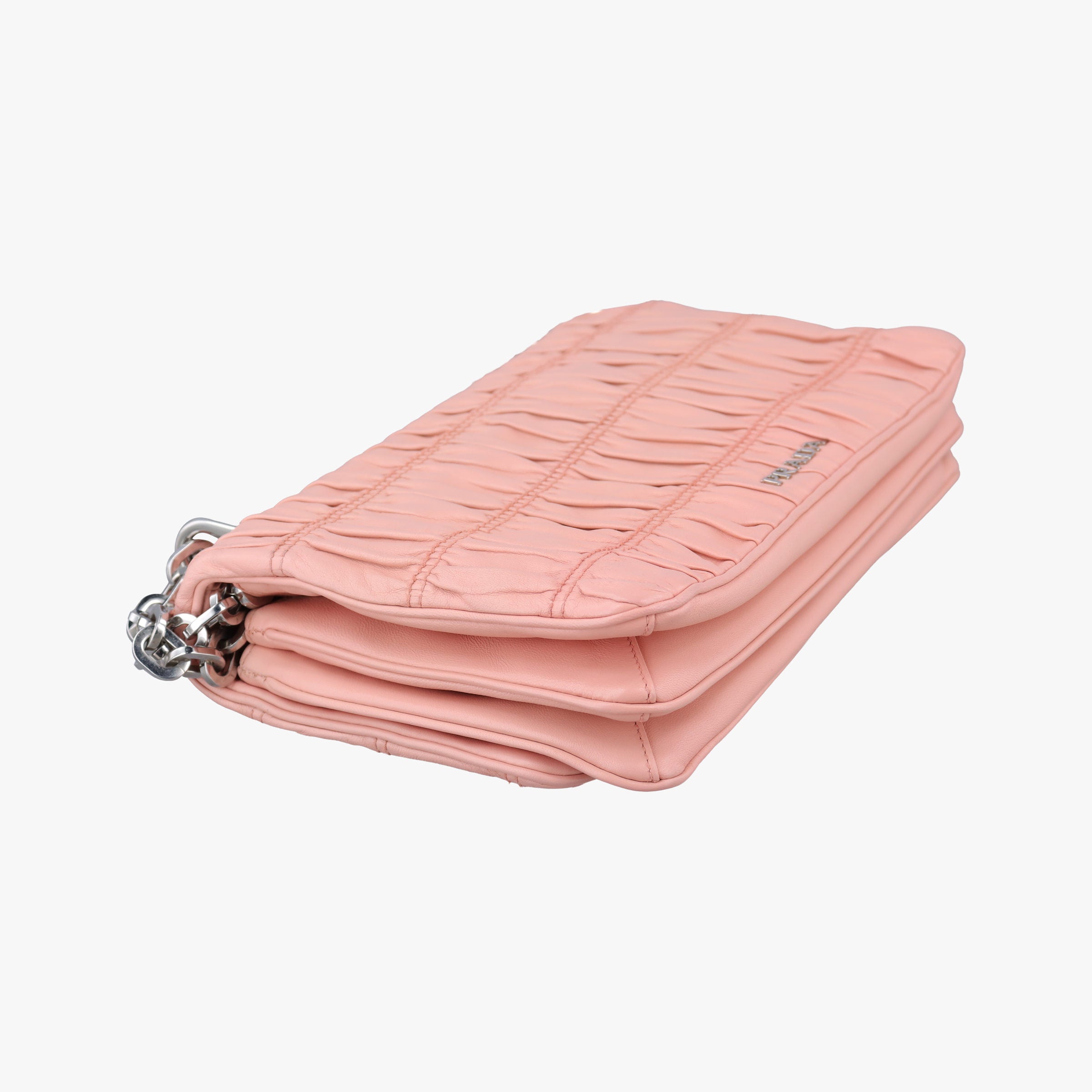 Secondhand Prada Fuoco Nappa Gaufre Pink Nappa Leather 1BD009 shoulderbag | stylenewstar