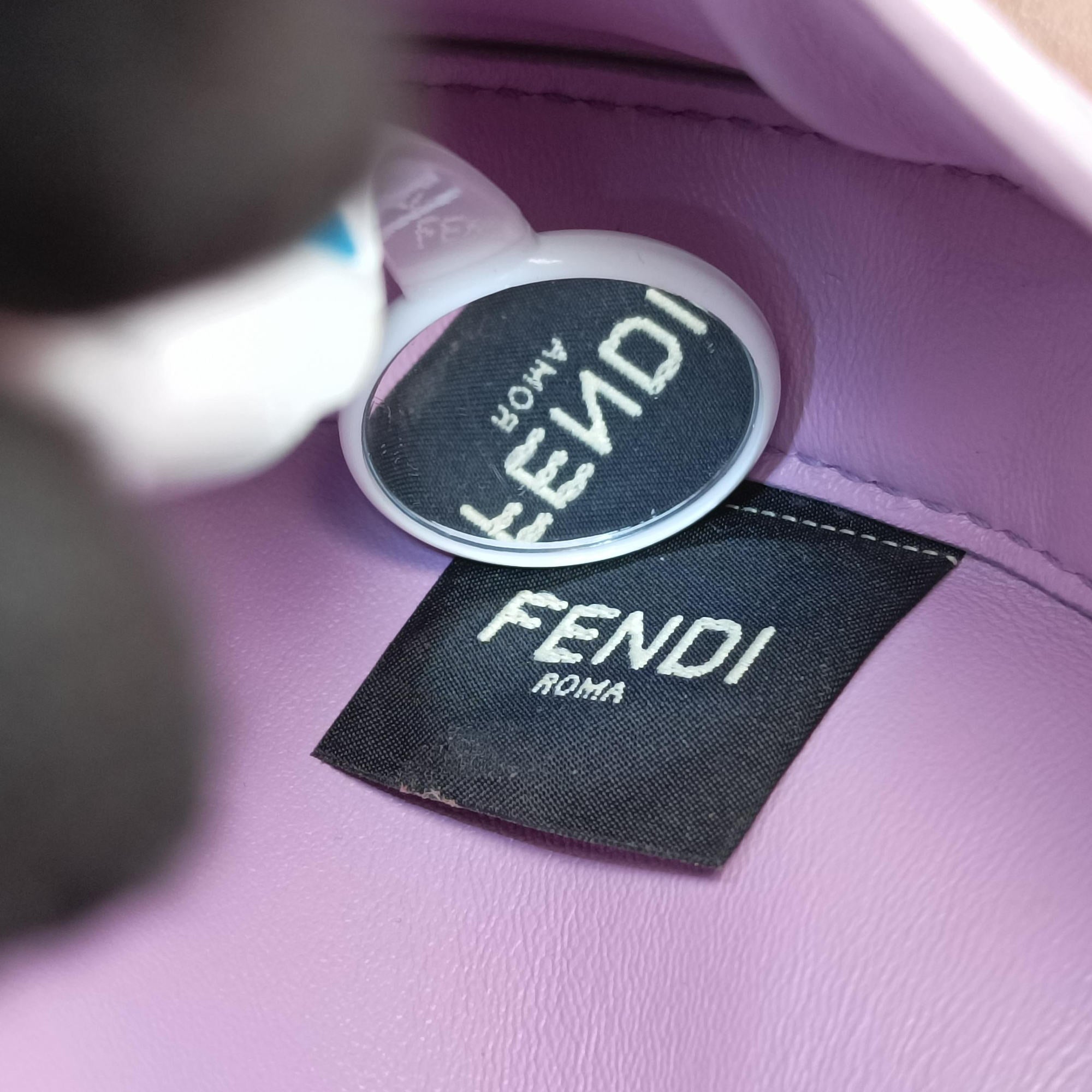 Pre-owned Fendi Cookie Mini Purple Leather 8BS065 handbag | stylenewstar