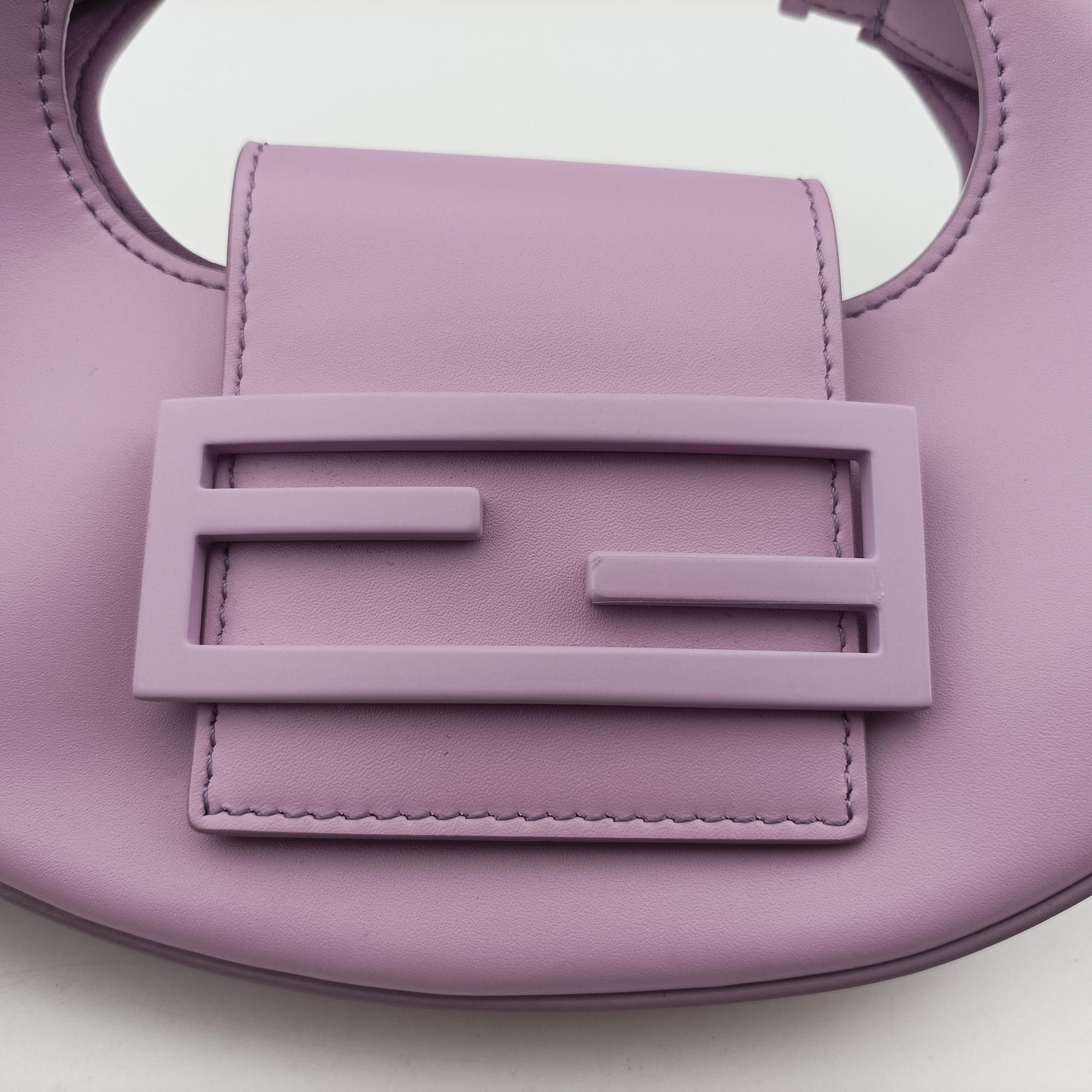 Pre-owned Fendi Cookie Mini Purple Leather 8BS065 handbag | stylenewstar