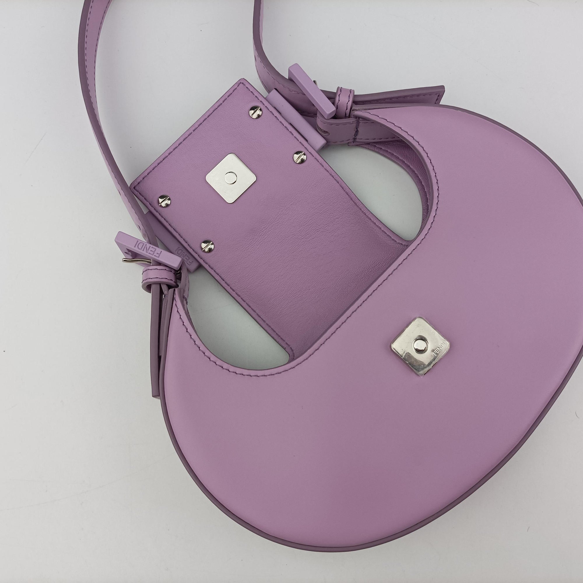 Pre-owned Fendi Cookie Mini Purple Leather 8BS065 handbag | stylenewstar