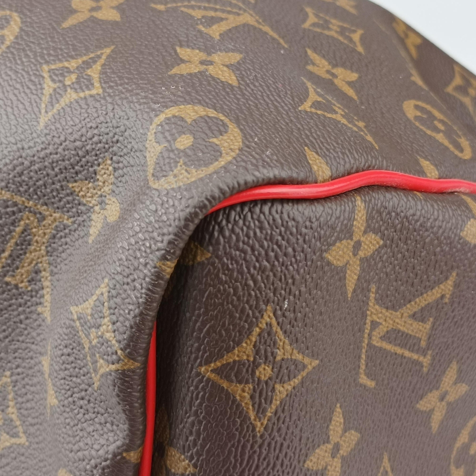 Pre-owned Louis Vuitton Keepall Bandouliere 50 Brown×red Monogram canvas M44740 shoulderbag | stylenewstar