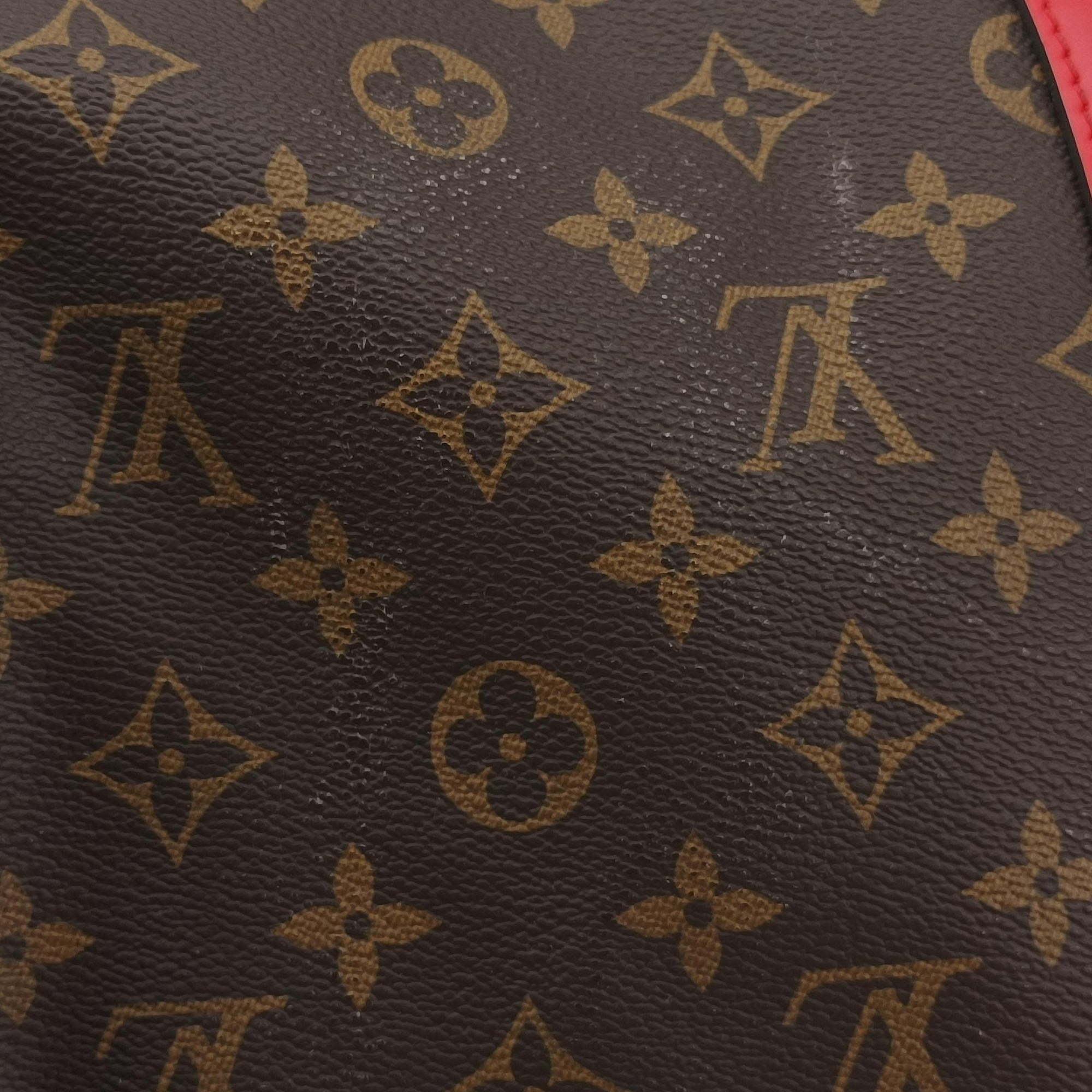 Pre-owned Louis Vuitton Keepall Bandouliere 50 Brown×red Monogram canvas M44740 shoulderbag | stylenewstar