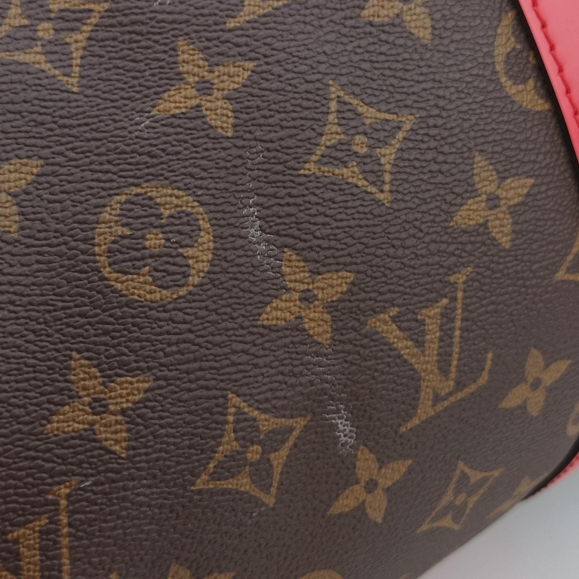 Pre-owned Louis Vuitton Keepall Bandouliere 50 Brown×red Monogram canvas M44740 shoulderbag | stylenewstar