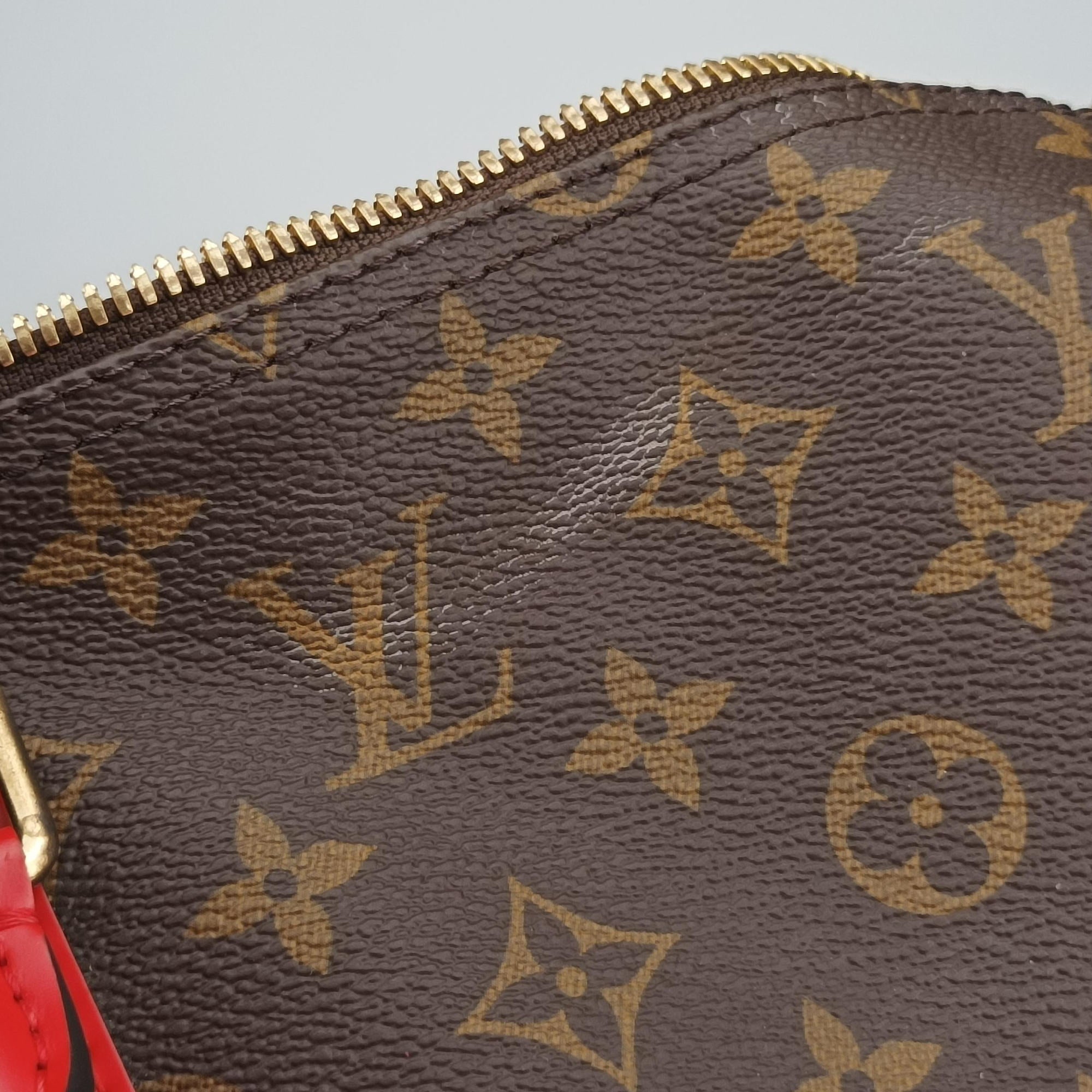 Pre-owned Louis Vuitton Keepall Bandouliere 50 Brown×red Monogram canvas M44740 shoulderbag | stylenewstar