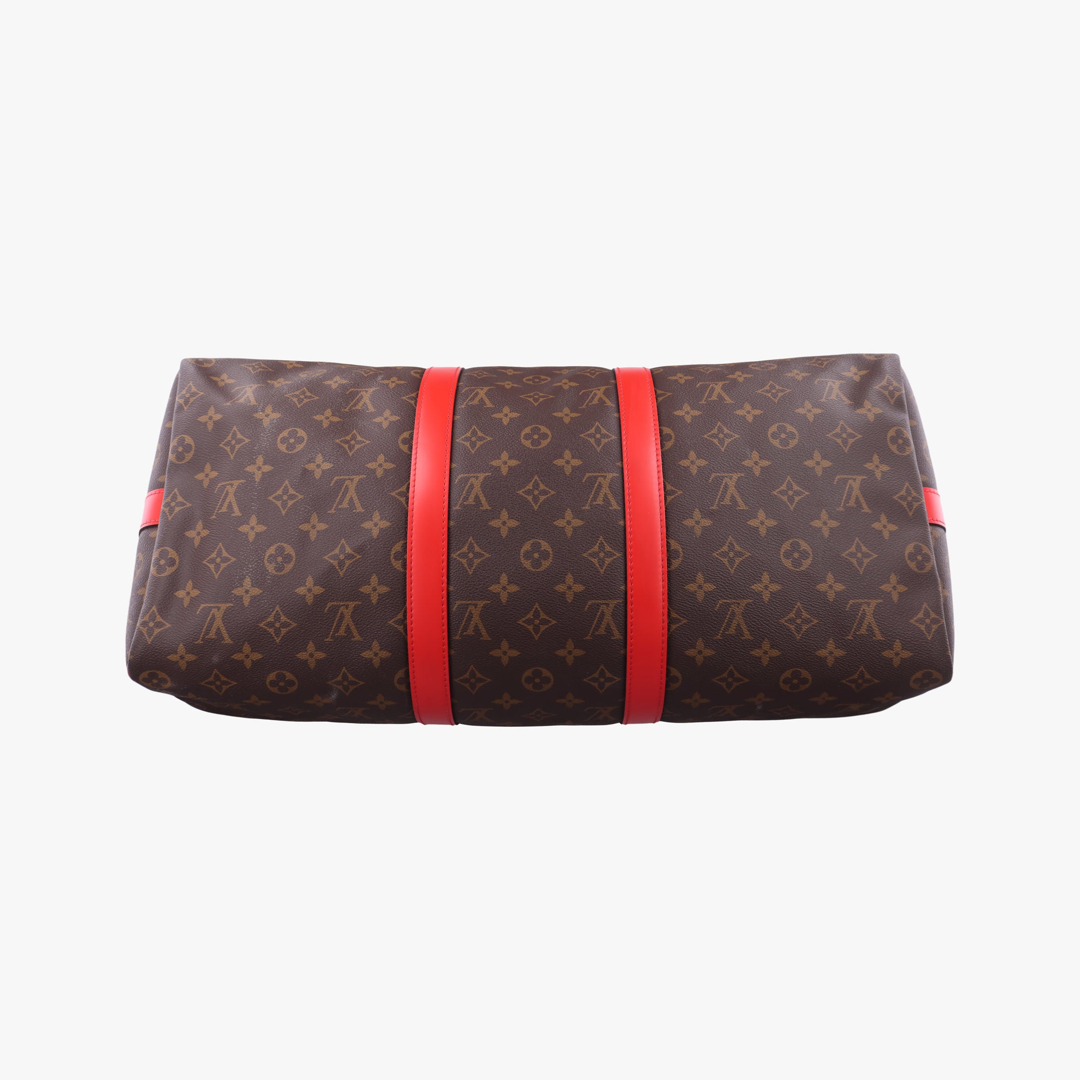 Pre-owned Louis Vuitton Keepall Bandouliere 50 Brown×red Monogram canvas M44740 shoulderbag | stylenewstar