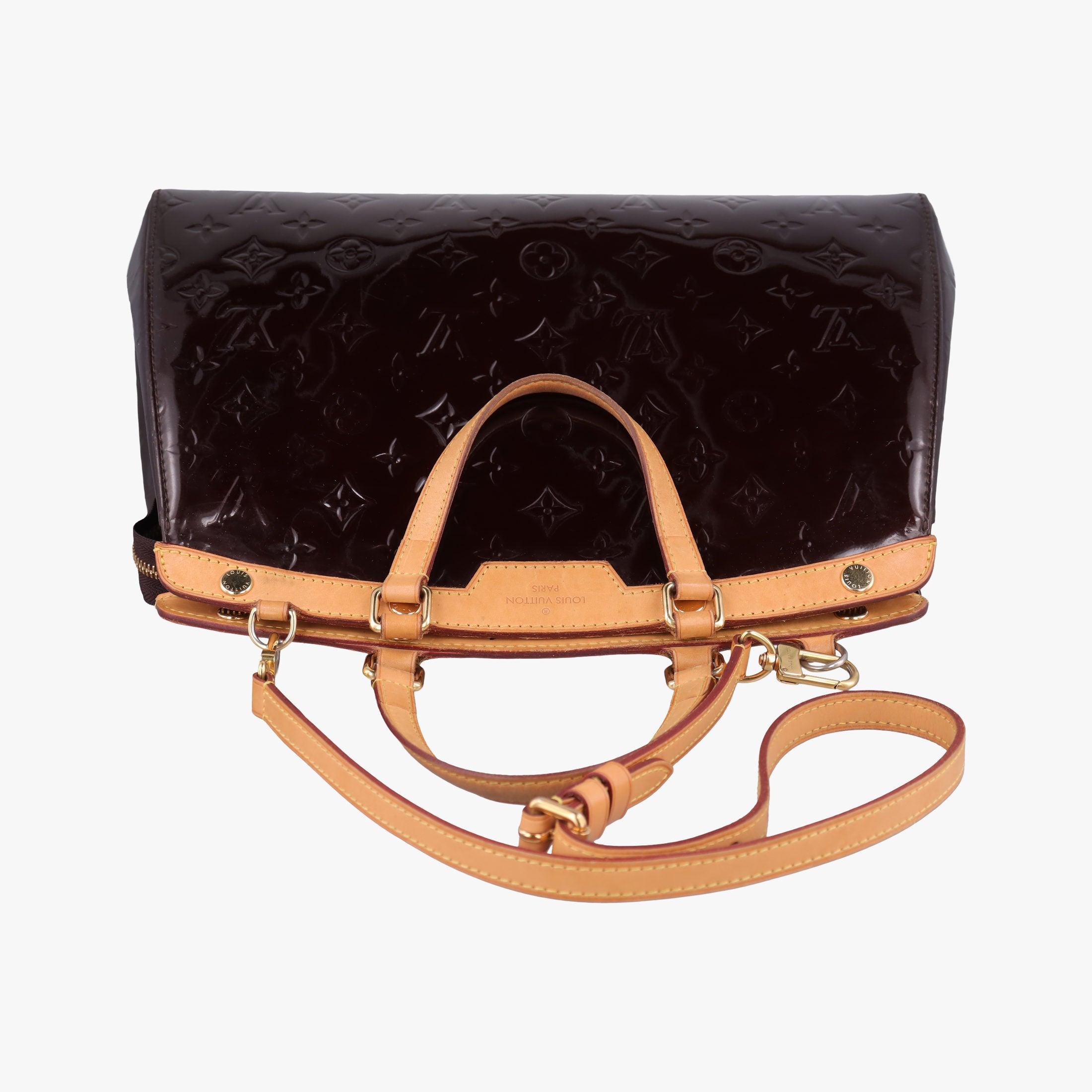 Pre-owned Louis Vuitton Brea MM AMARANTE Vernis M91619 shoulderbag | stylenewstar