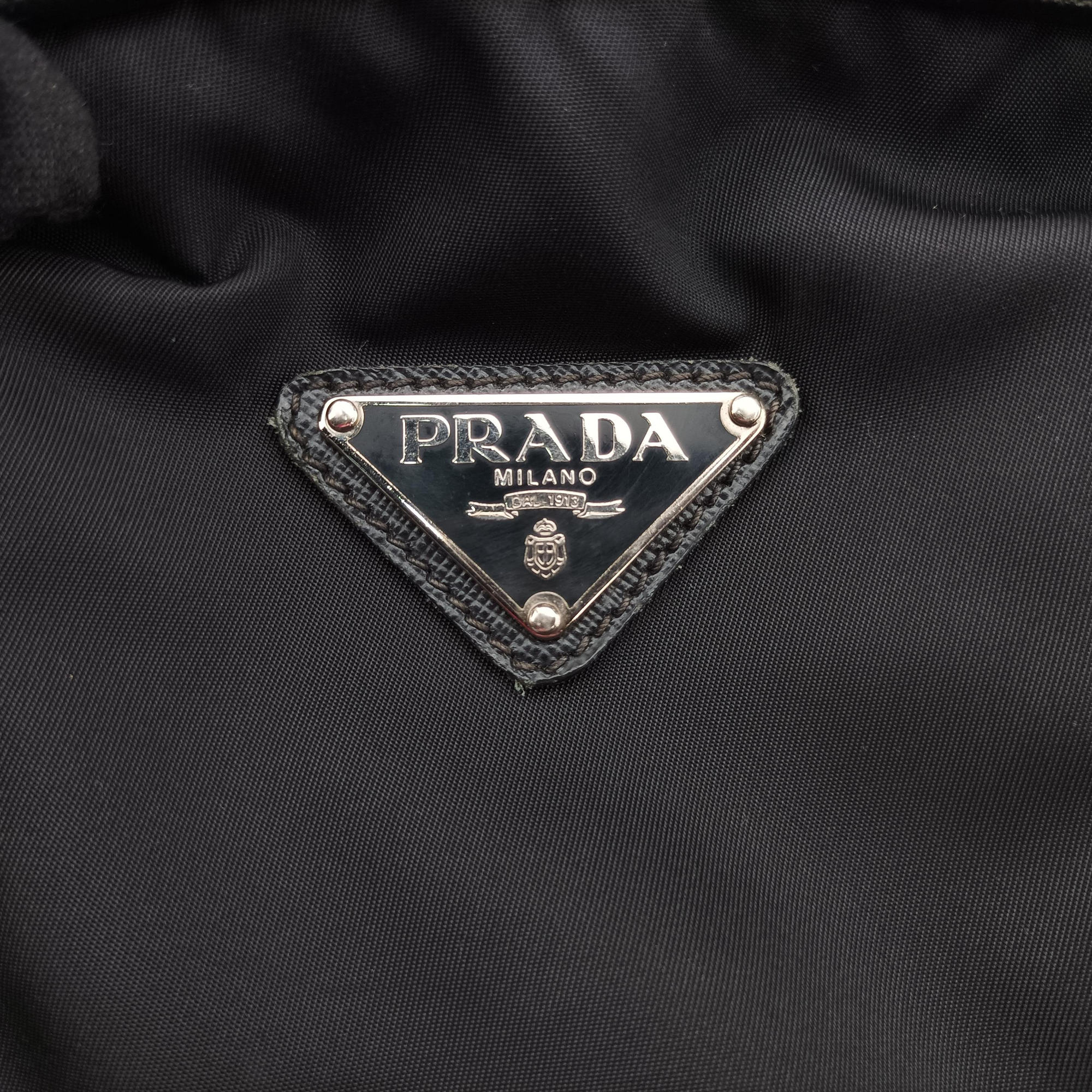 Pre-owned Prada Nylon Briefcase Nero Black Nylon×SAFFIANO Leather VA0983 handbag | stylenewstar
