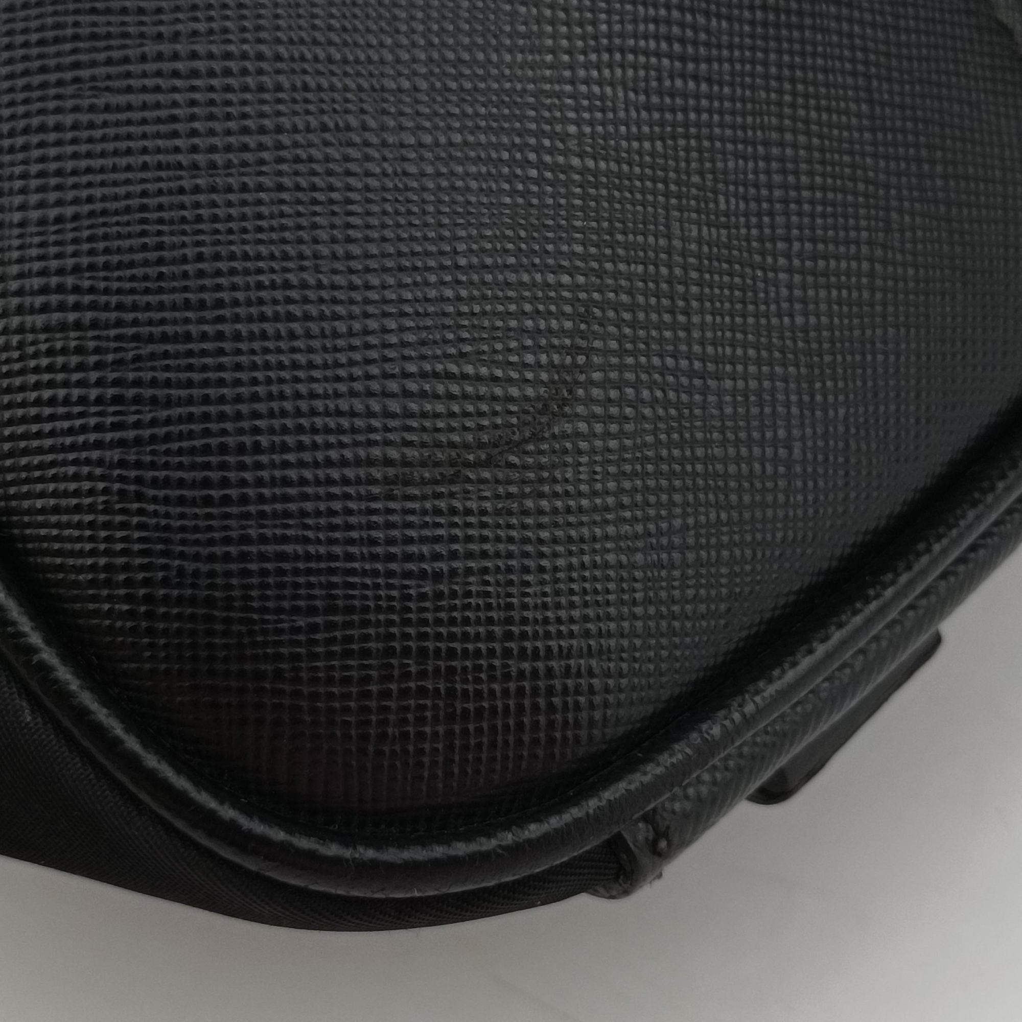 Pre-owned Prada Nylon Briefcase Nero Black Nylon×SAFFIANO Leather VA0983 handbag | stylenewstar