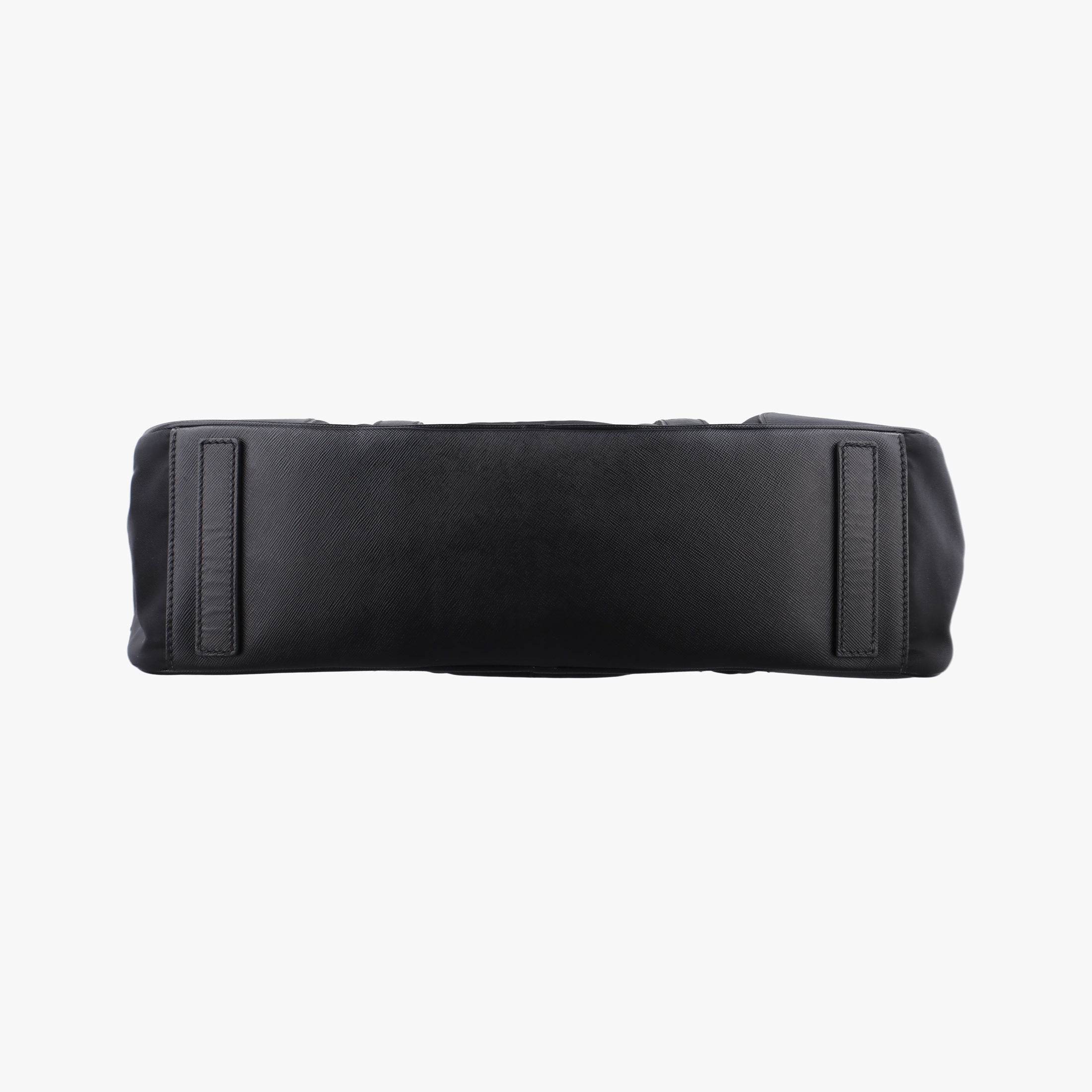 Pre-owned Prada Nylon Briefcase Nero Black Nylon×SAFFIANO Leather VA0983 handbag | stylenewstar