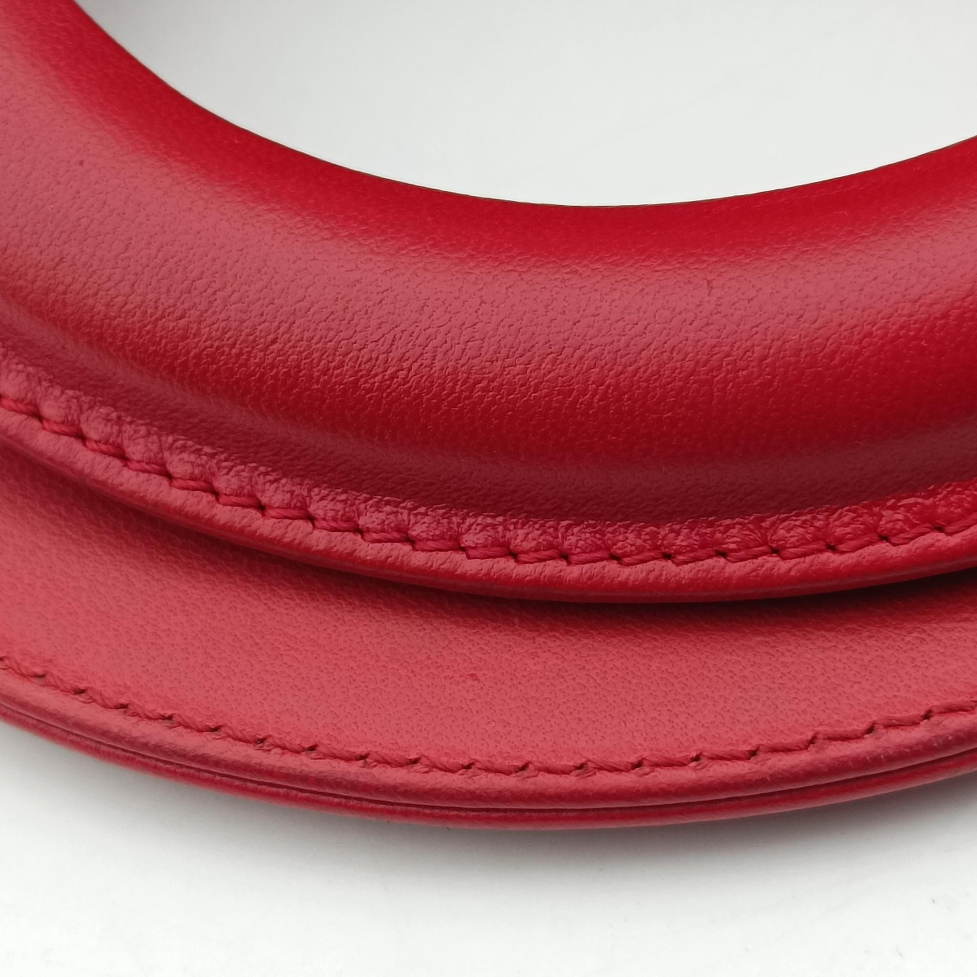 Pre-owned Christian Dior Lady Dior Red lambskin  shoulderbag | stylenewstar