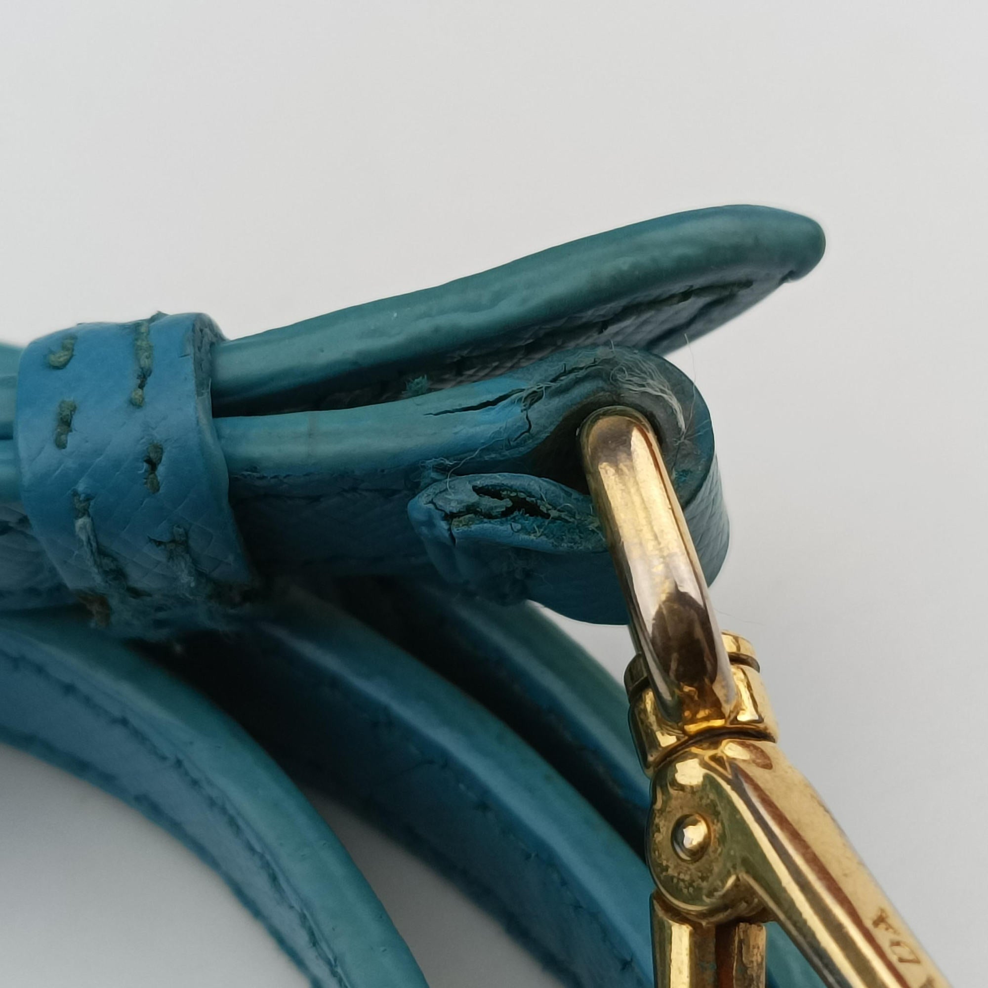 Pre-owned Prada Galleria Blue SAFFIANO Leather BN1801 shoulderbag | stylenewstar