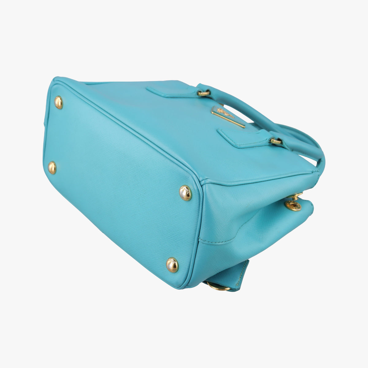 Pre-owned Prada Galleria Blue SAFFIANO Leather BN1801 shoulderbag | stylenewstar
