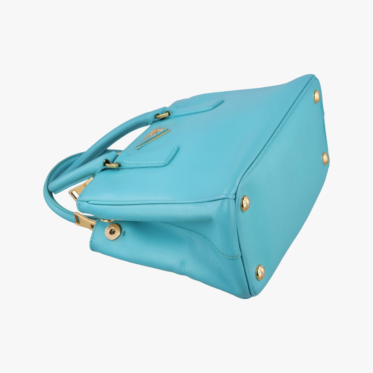 Pre-owned Prada Galleria Blue SAFFIANO Leather BN1801 shoulderbag | stylenewstar