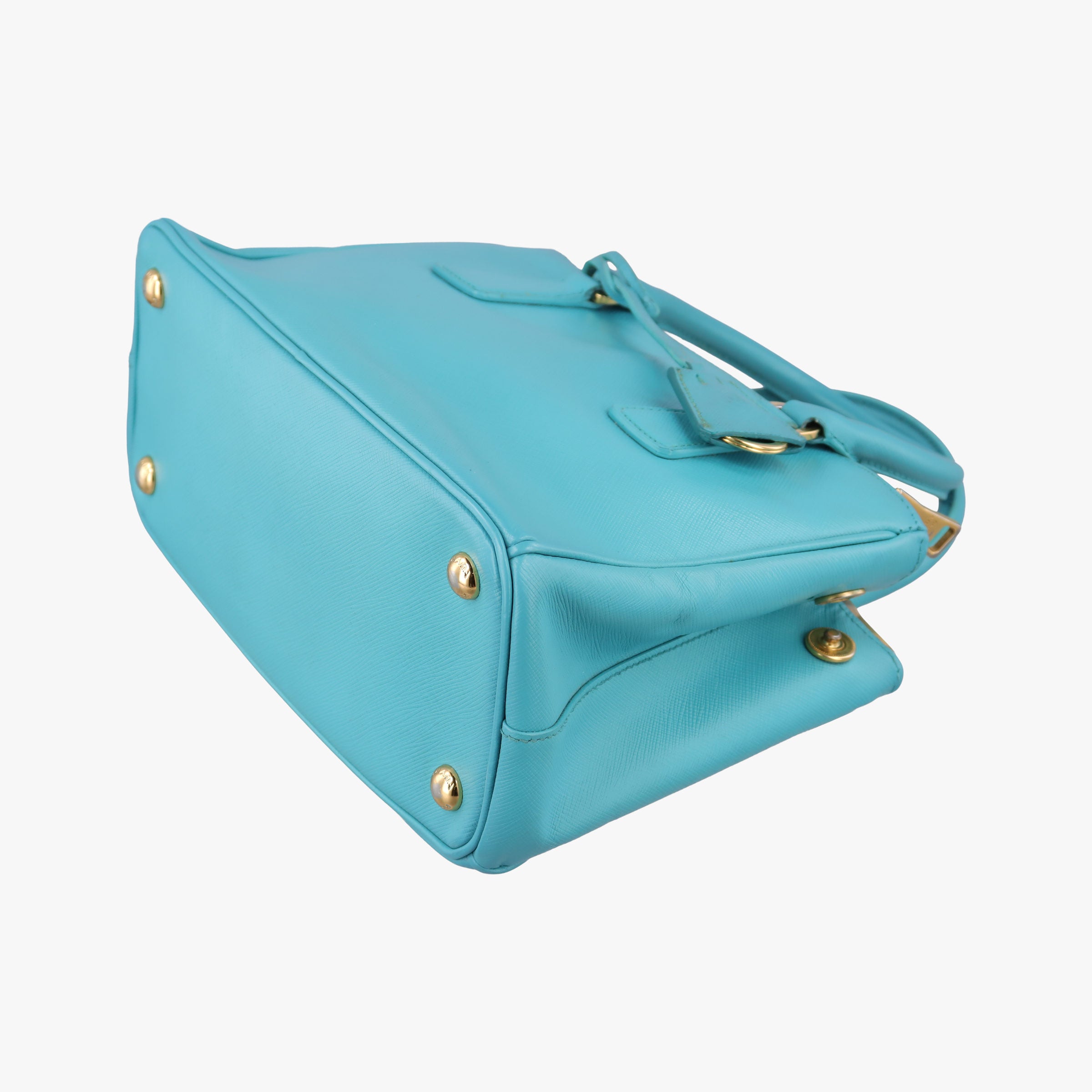 Pre-owned Prada Galleria Blue SAFFIANO Leather BN1801 shoulderbag | stylenewstar