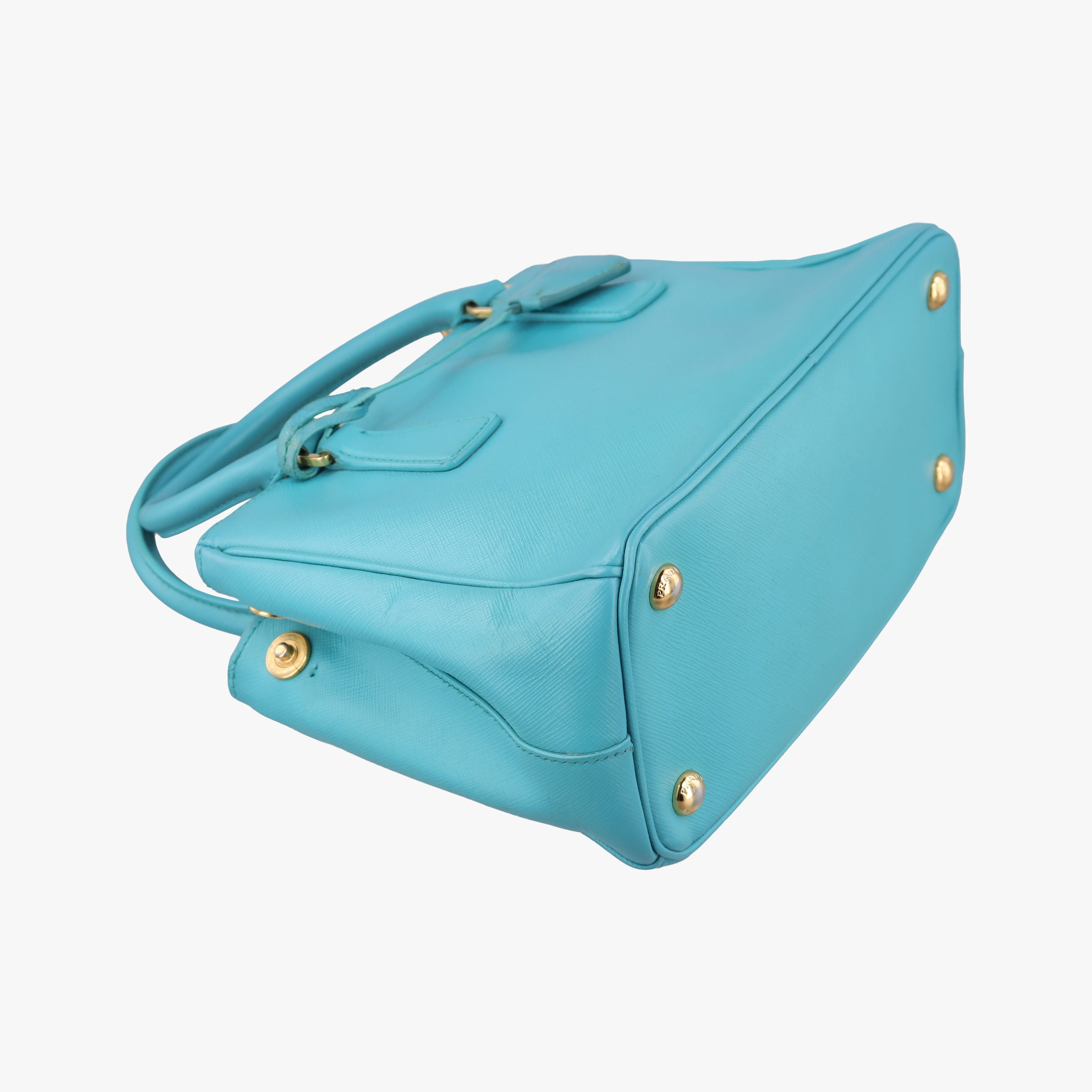 Pre-owned Prada Galleria Blue SAFFIANO Leather BN1801 shoulderbag | stylenewstar
