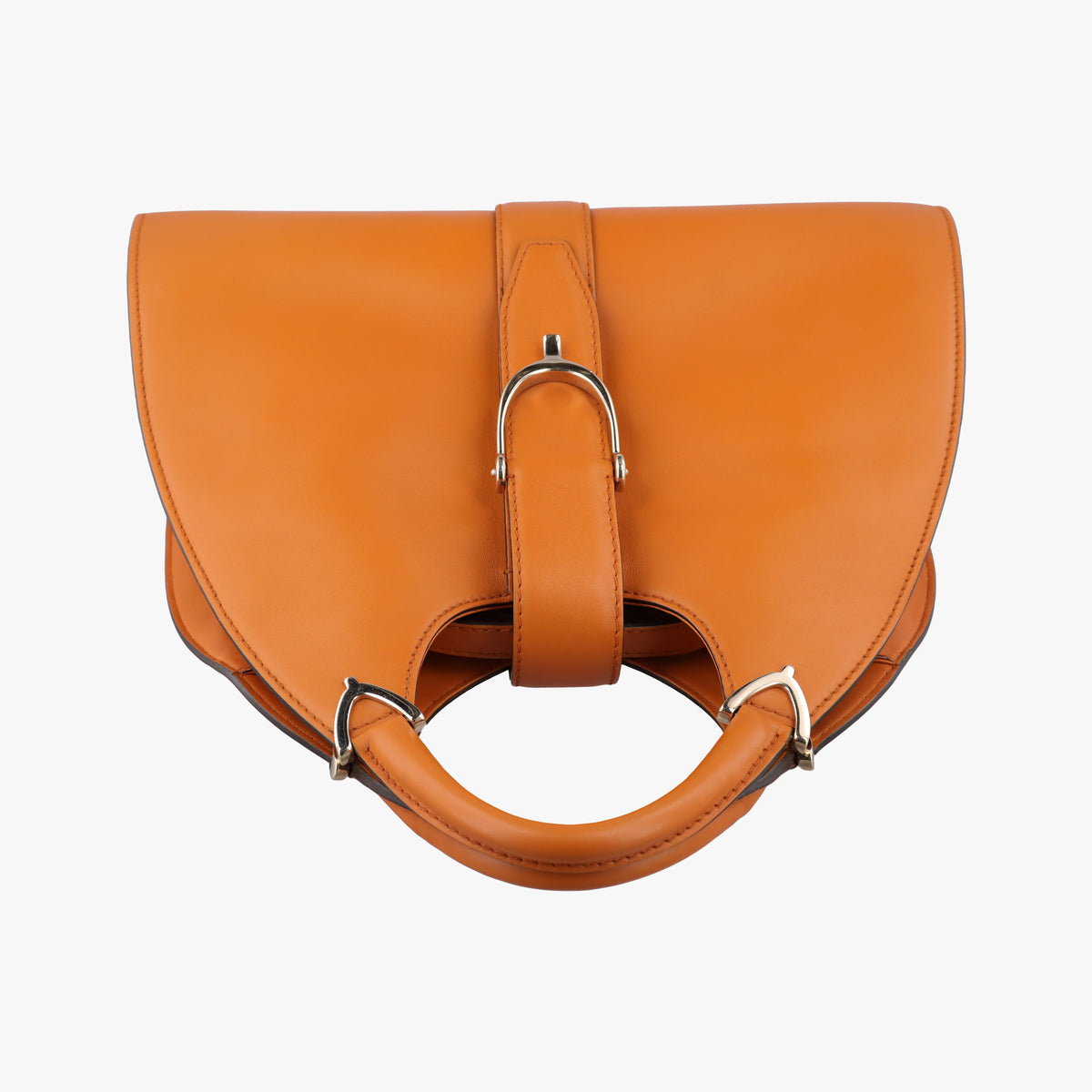Pre-owned Gucci Stirrup Brown leather 277514 handbag | stylenewstar