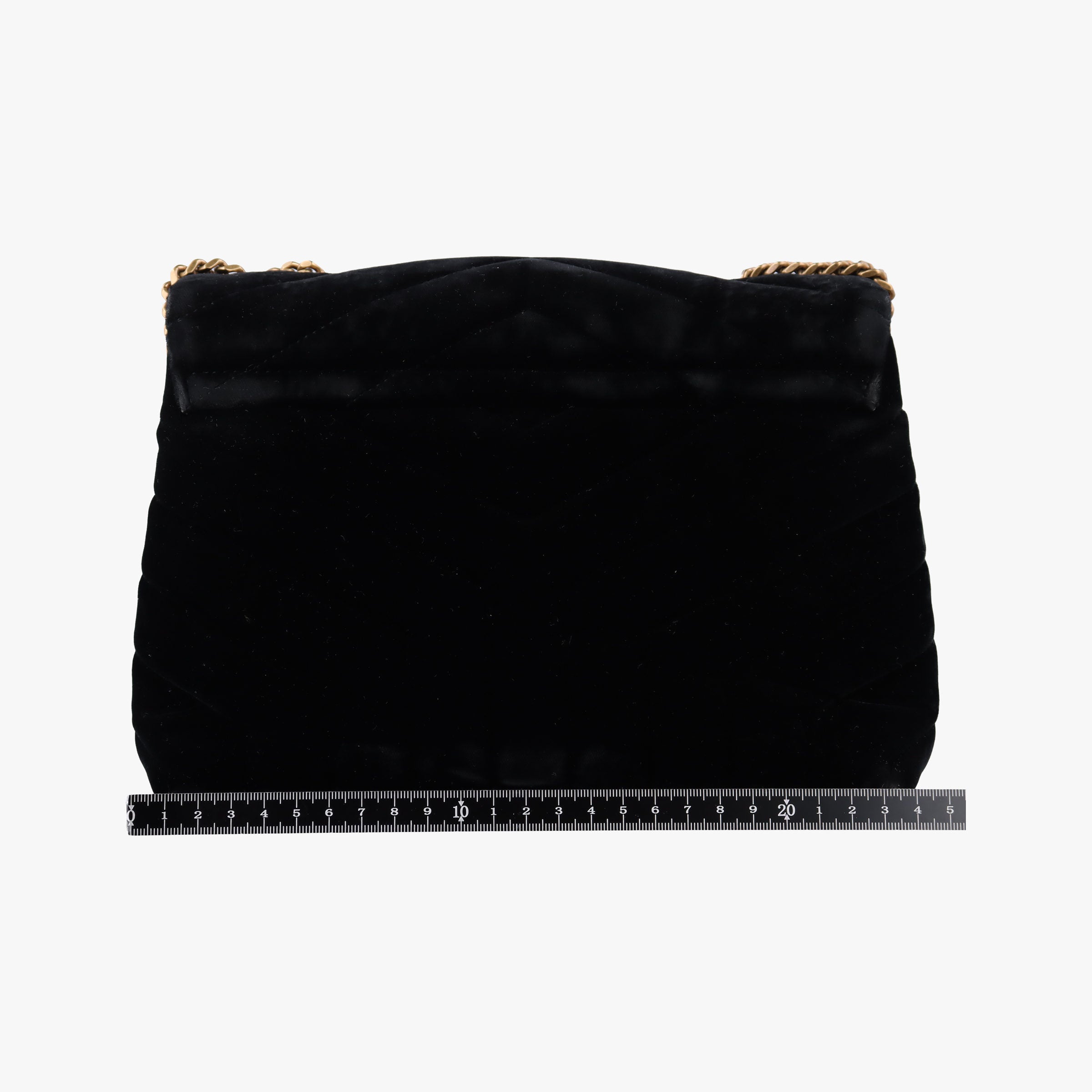 Secondhand Yves Saint Laurent LOULOU Black velour 494699 shoulderbag | stylenewstar