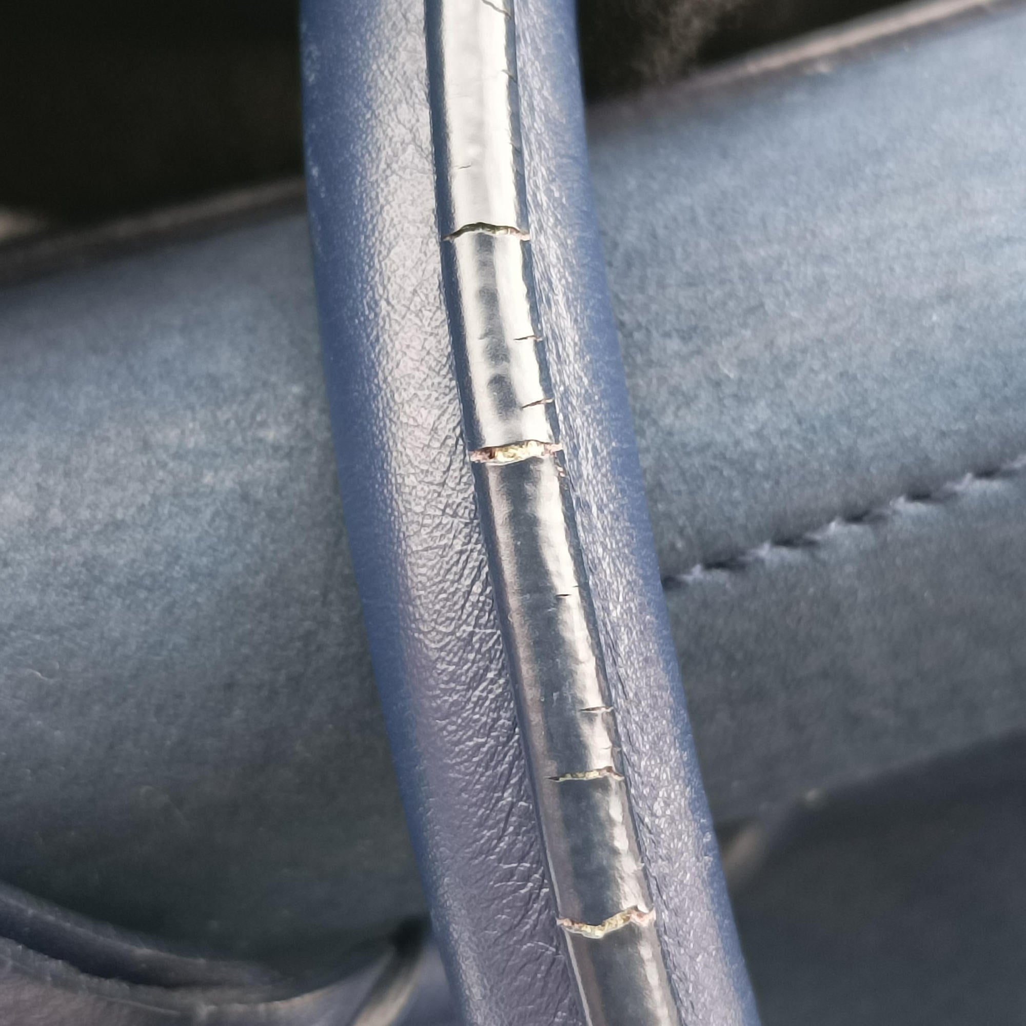 Secondhand Celine Luggage Square Phantom Blue Suede  shoulderbag | stylenewstar