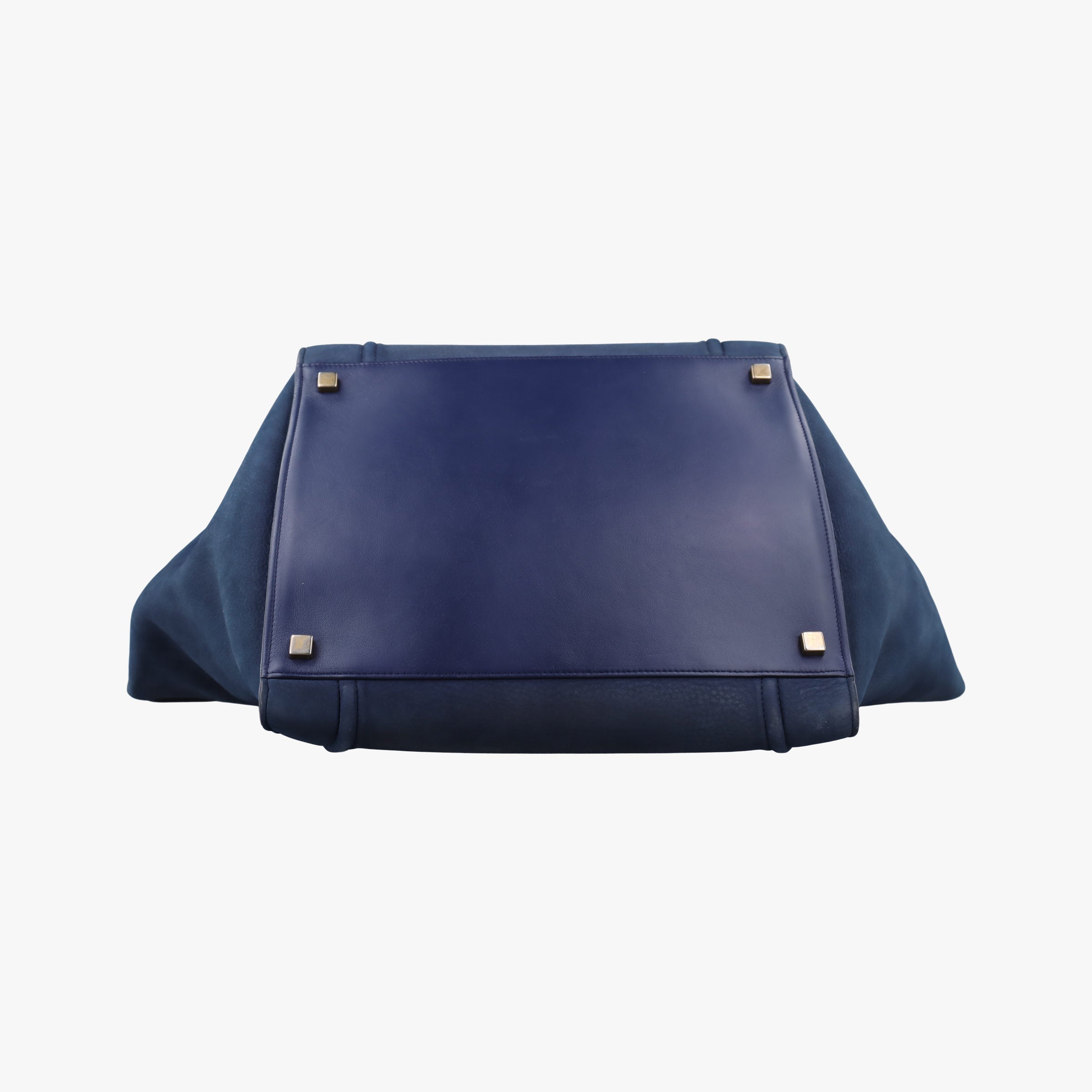 Secondhand Celine Luggage Square Phantom Blue Suede  shoulderbag | stylenewstar