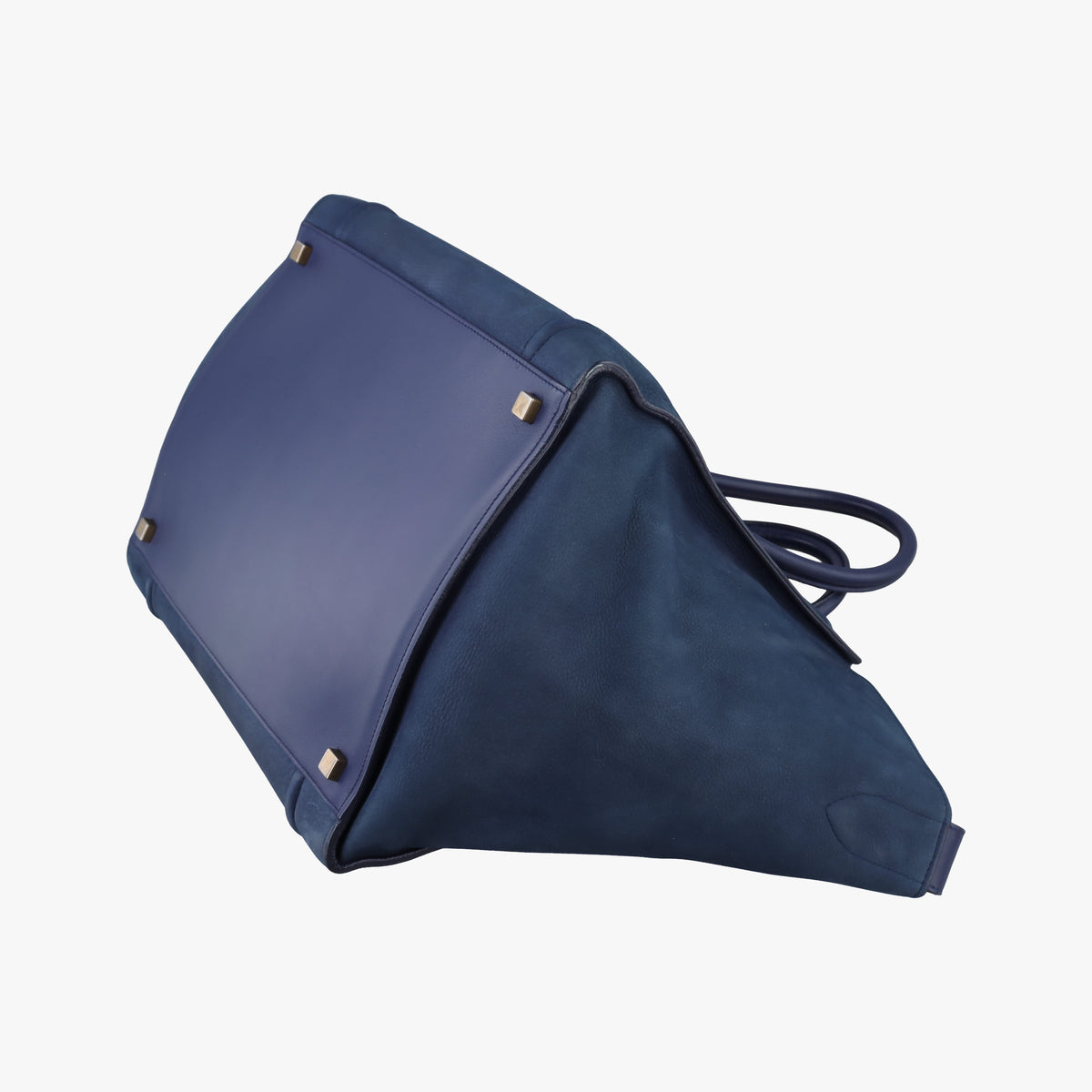 Secondhand Celine Luggage Square Phantom Blue Suede  shoulderbag | stylenewstar