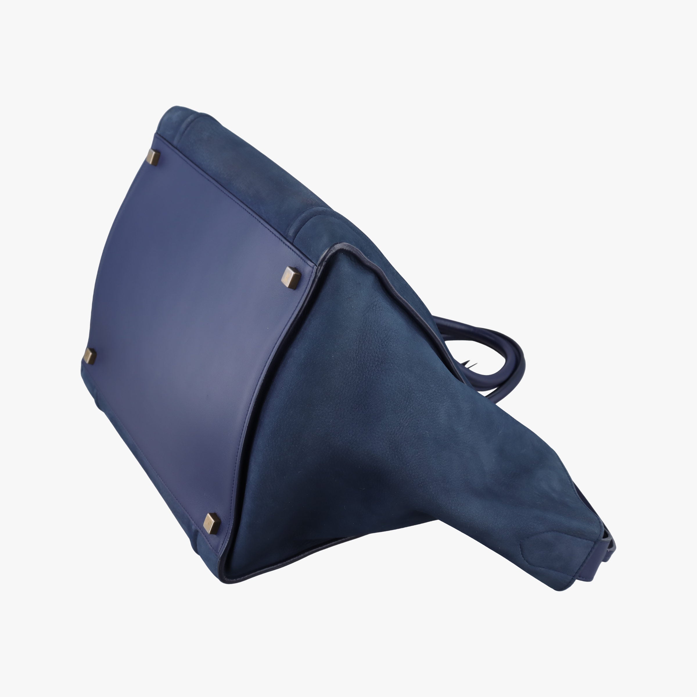 Secondhand Celine Luggage Square Phantom Blue Suede  shoulderbag | stylenewstar