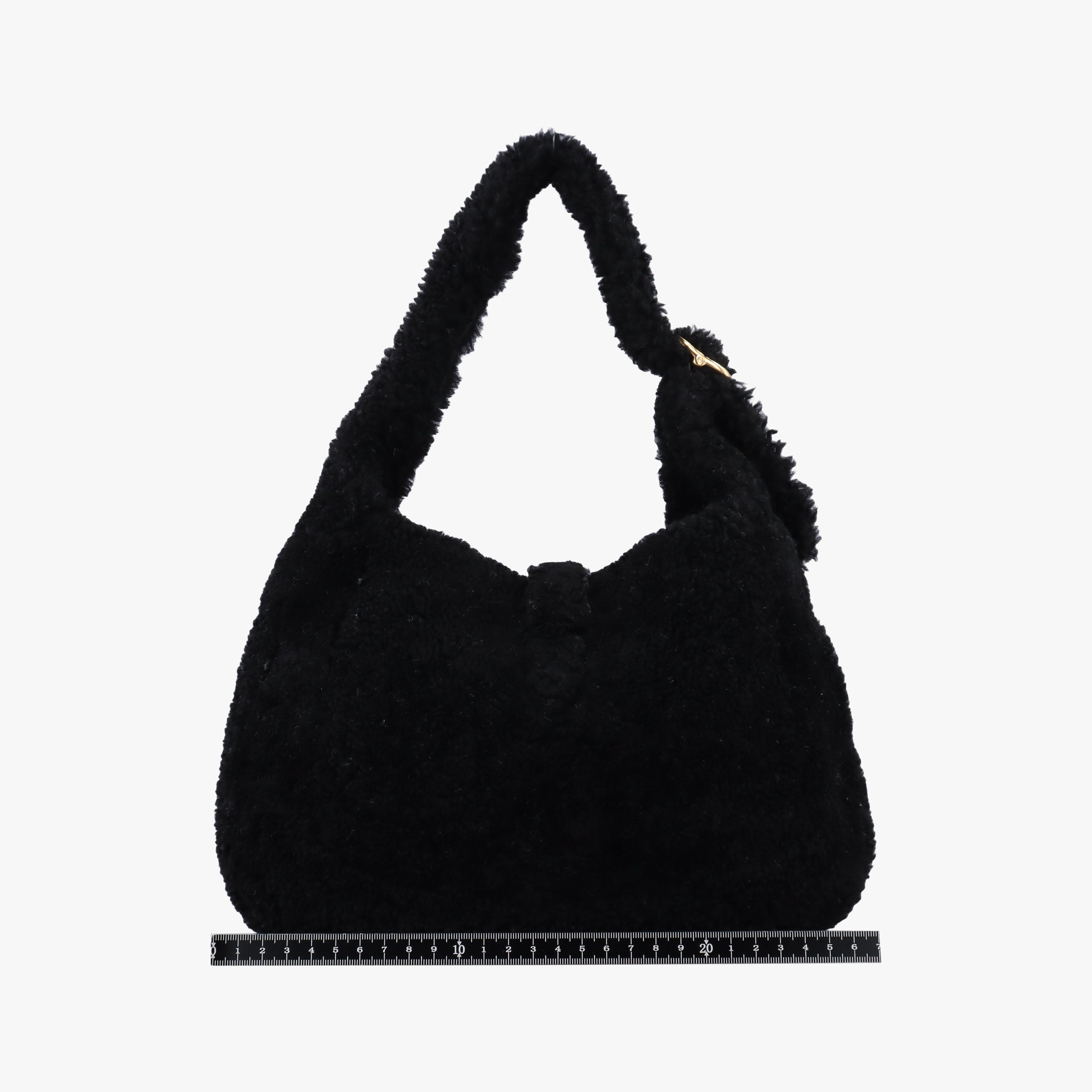 Pre-owned Gucci JACKIE 1961 Black Fur 636709 shoulderbag | stylenewstar