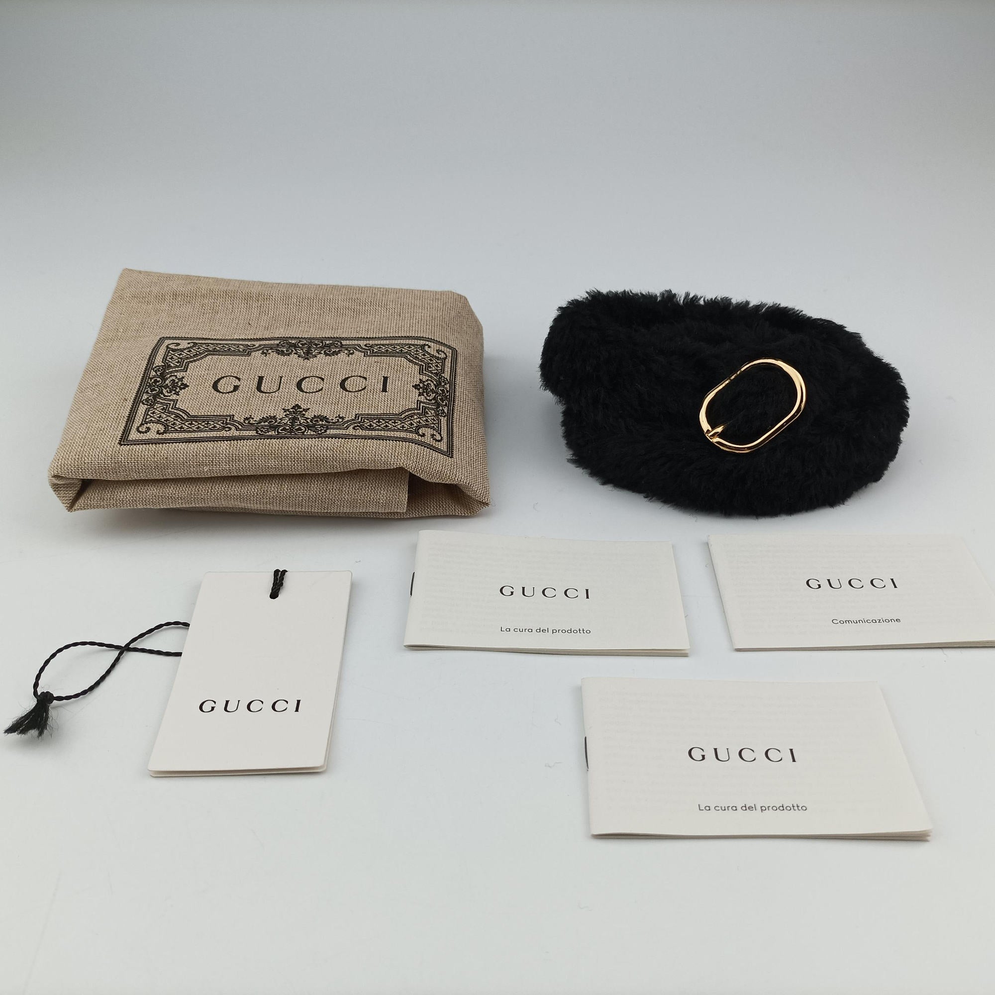 Pre-owned Gucci JACKIE 1961 Black Fur 636709 shoulderbag | stylenewstar