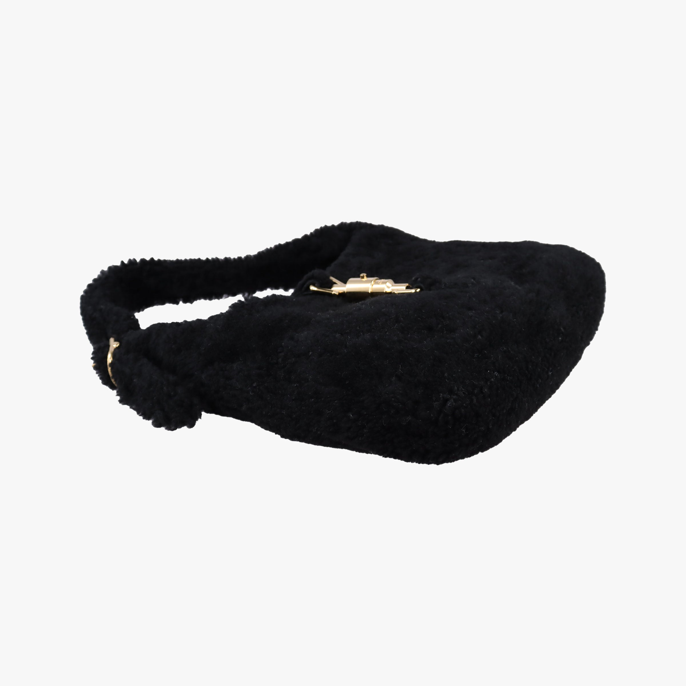 Pre-owned Gucci JACKIE 1961 Black Fur 636709 shoulderbag | stylenewstar