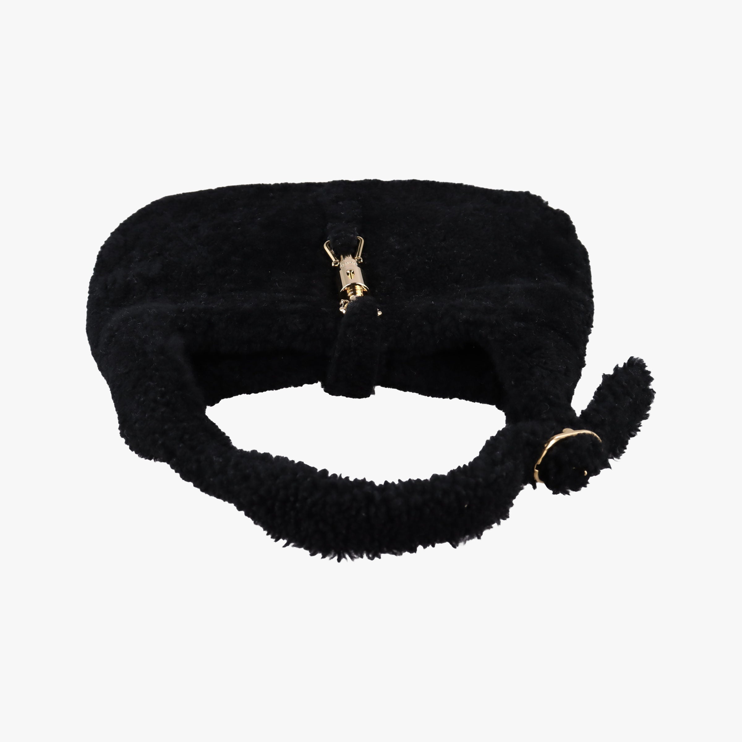 Pre-owned Gucci JACKIE 1961 Black Fur 636709 shoulderbag | stylenewstar