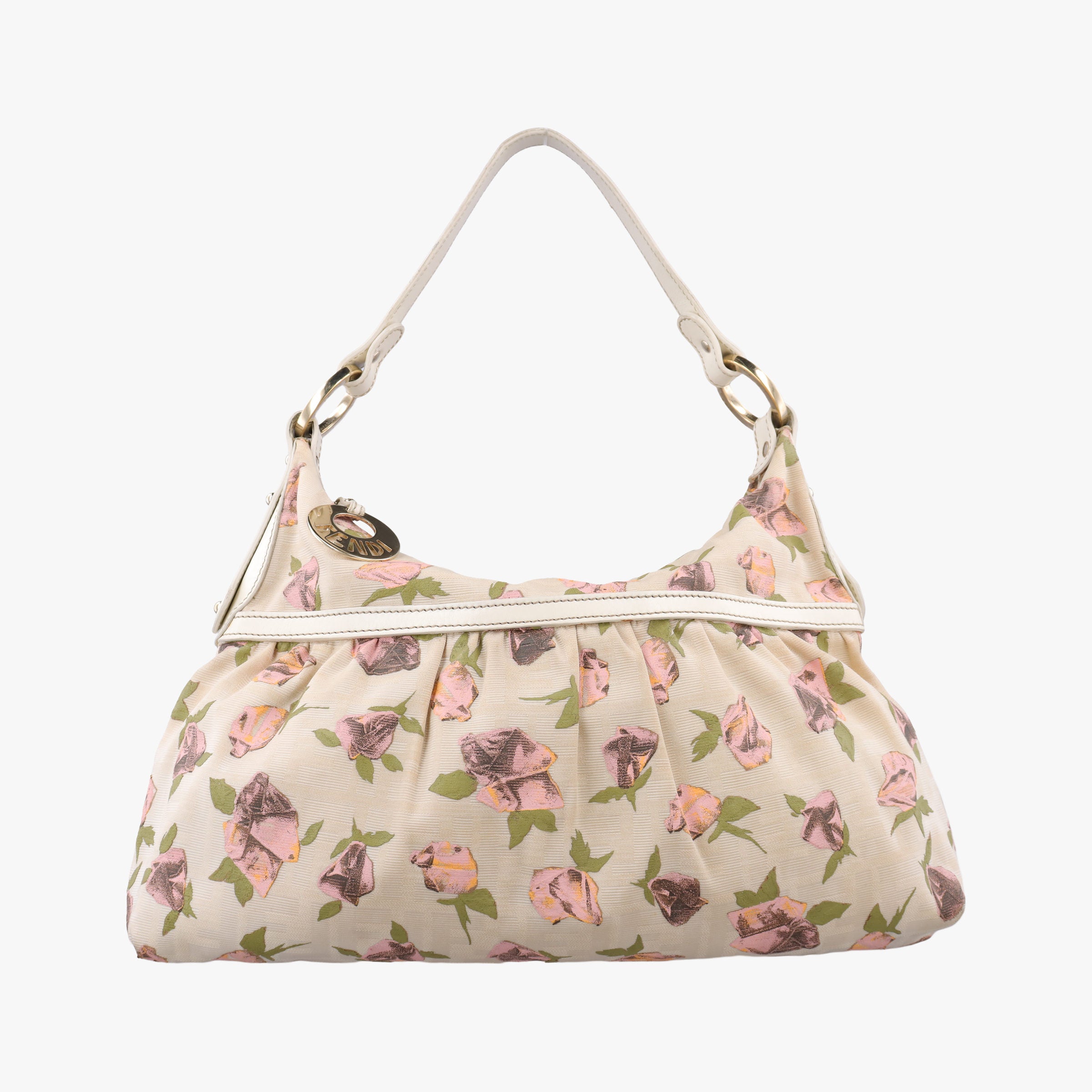 Pre-owned Fendi Chef Perforated Charm Zucca Print Multicolour canvas 8BR448 handbag | stylenewstar
