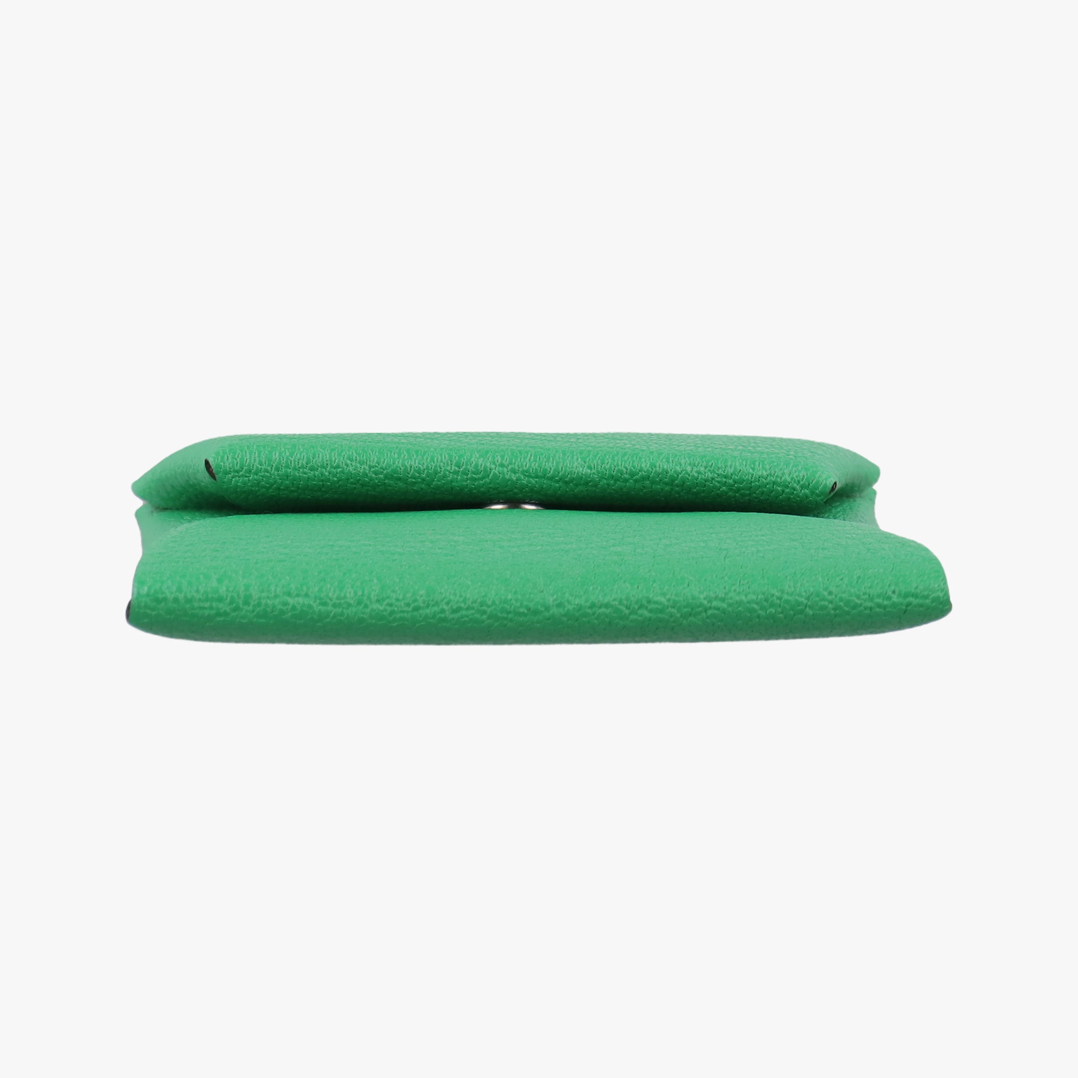Pre-owned Hermes Bastia Green Leather  bifoldwallet | stylenewstar