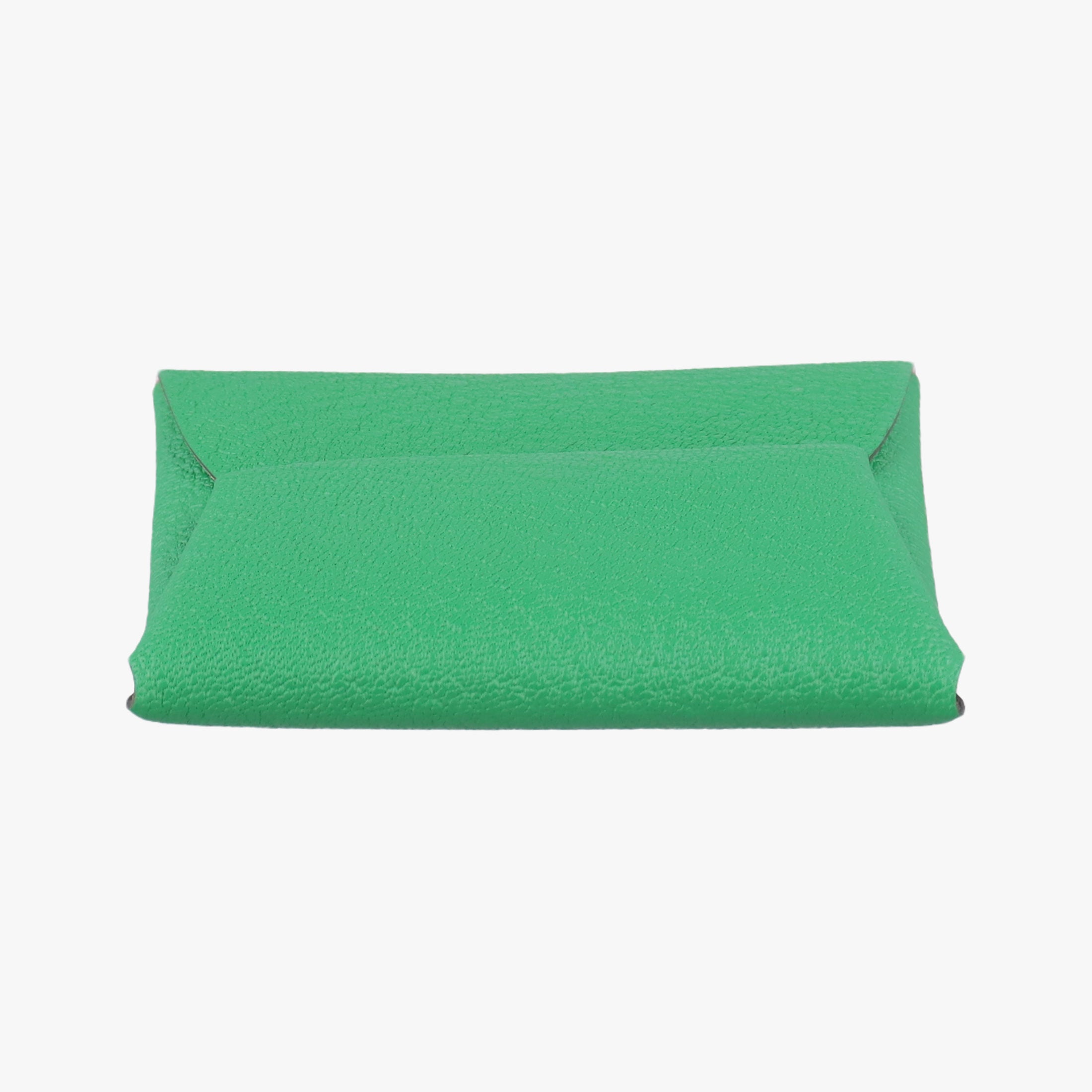 Pre-owned Hermes Bastia Green Leather  bifoldwallet | stylenewstar