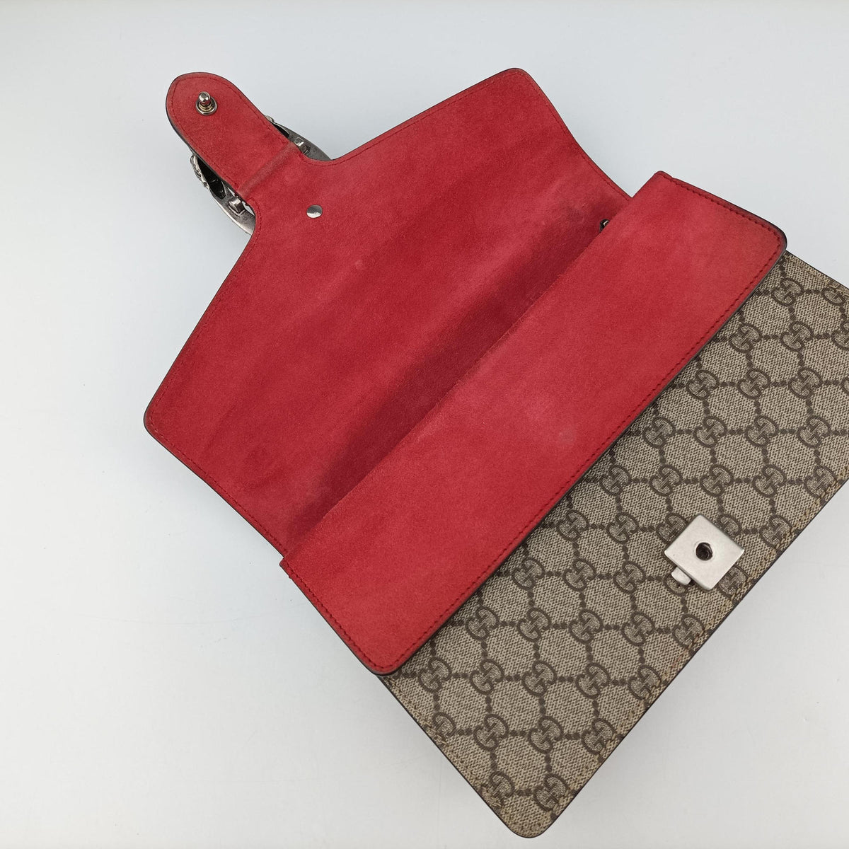 Pre-owned Gucci Dionysus Beige×red PVC coated canvas × suede 400249 shoulderbag | stylenewstar