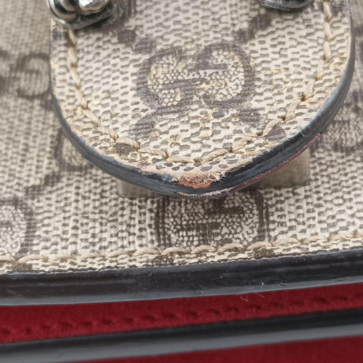 Vintage Gucci Dionysus Beige×red PVC coated canvas × suede 400249 shoulderbag | stylenewstar