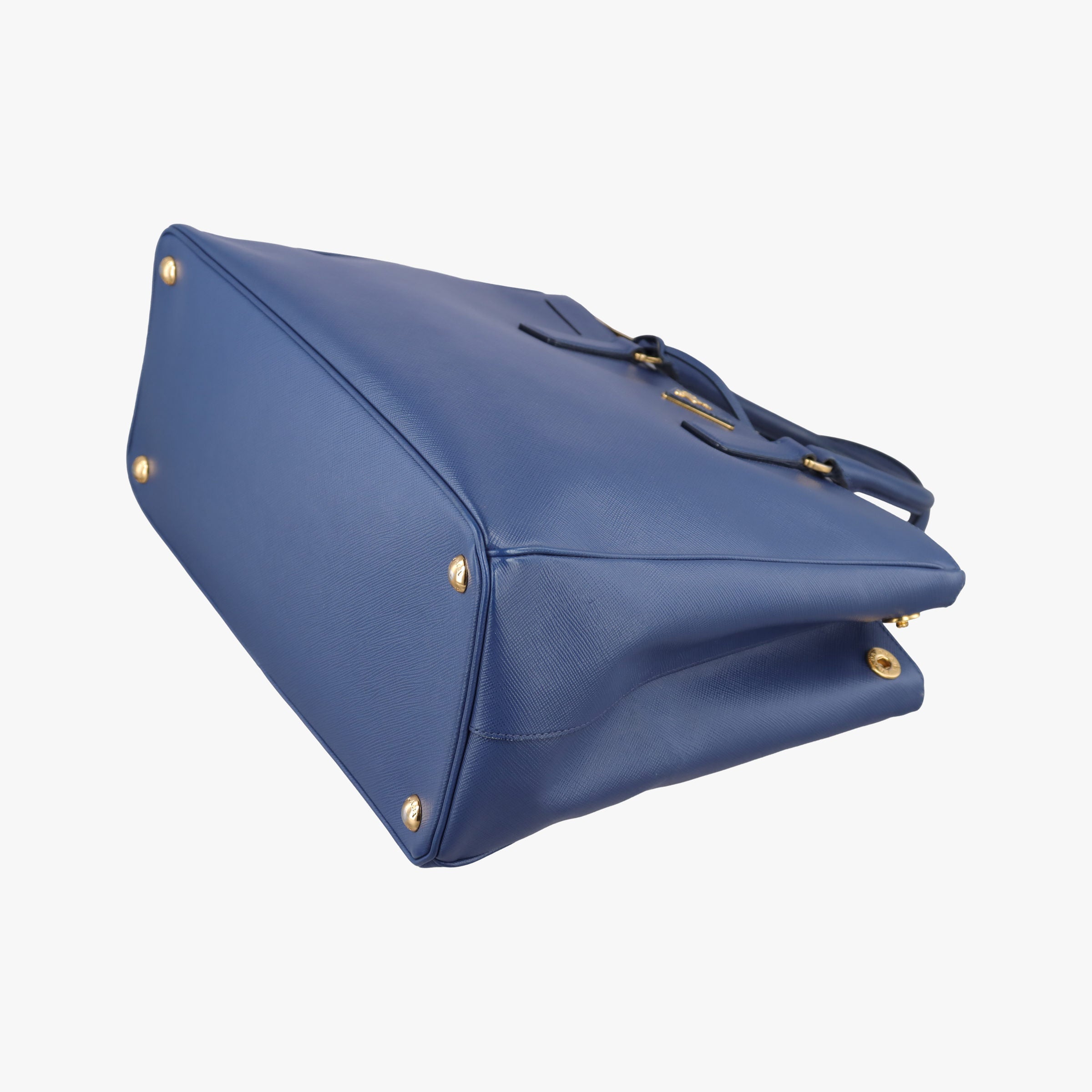 Pre-owned Prada Galleria Blue SAFFIANO Leather BN2274 handbag | stylenewstar