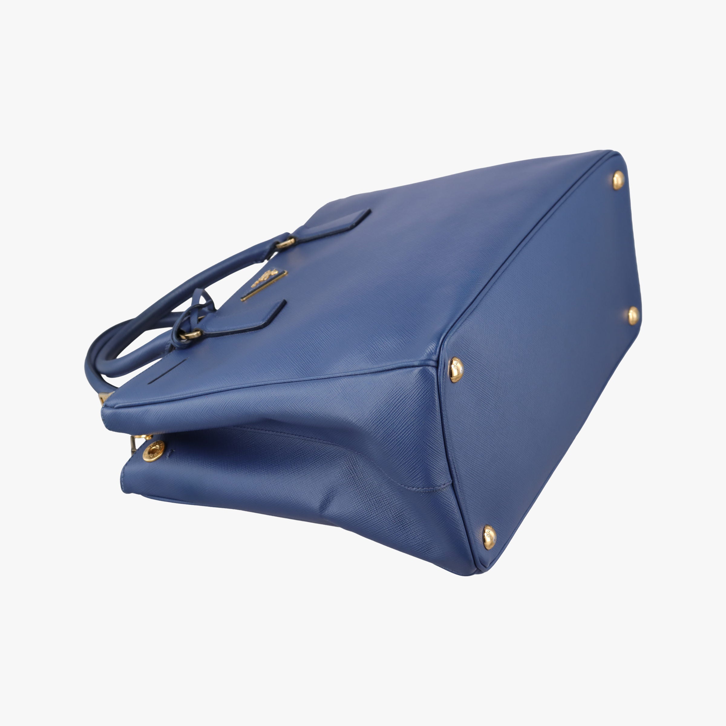 Pre-owned Prada Galleria Blue SAFFIANO Leather BN2274 handbag | stylenewstar