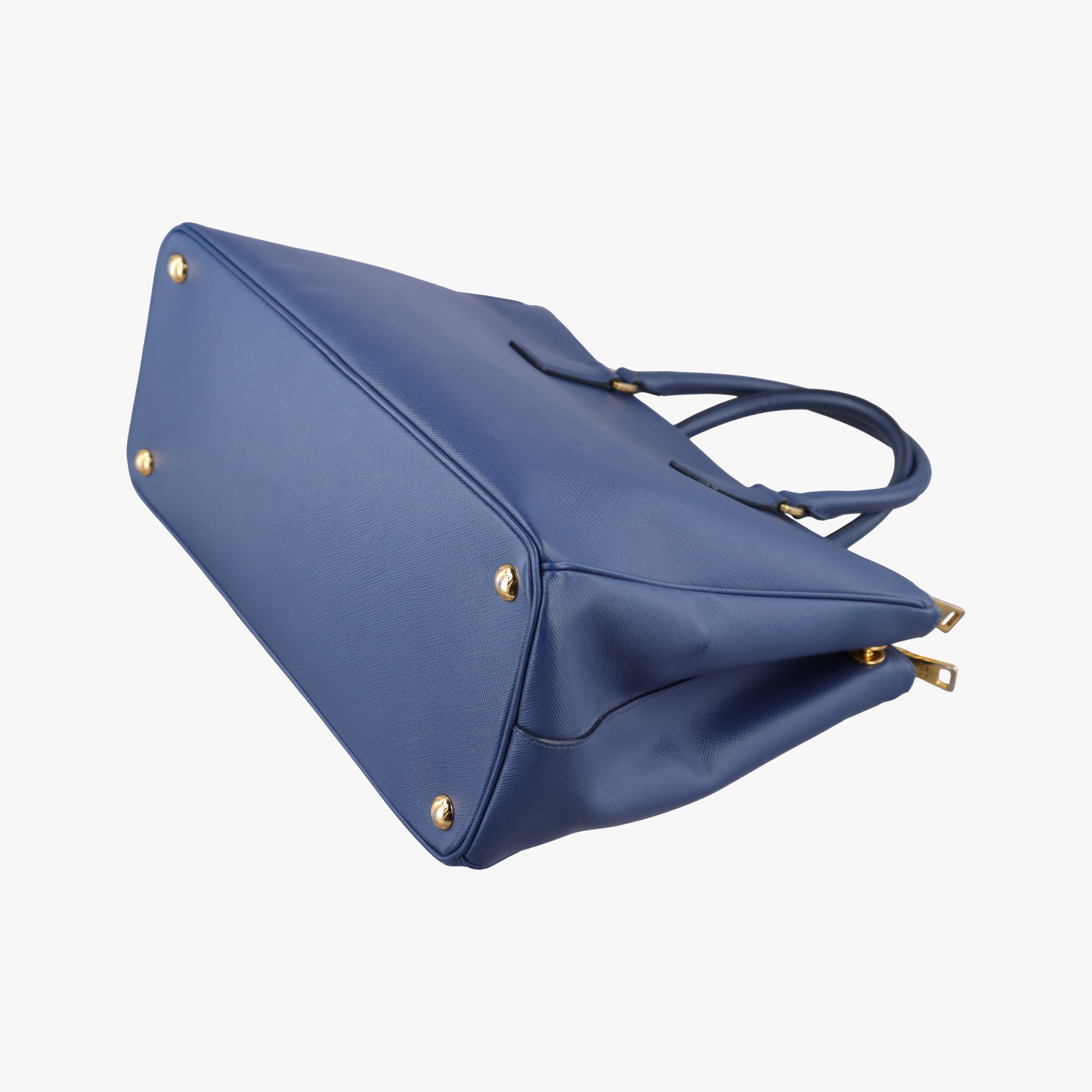 Pre-owned Prada Galleria Blue SAFFIANO Leather BN2274 handbag | stylenewstar