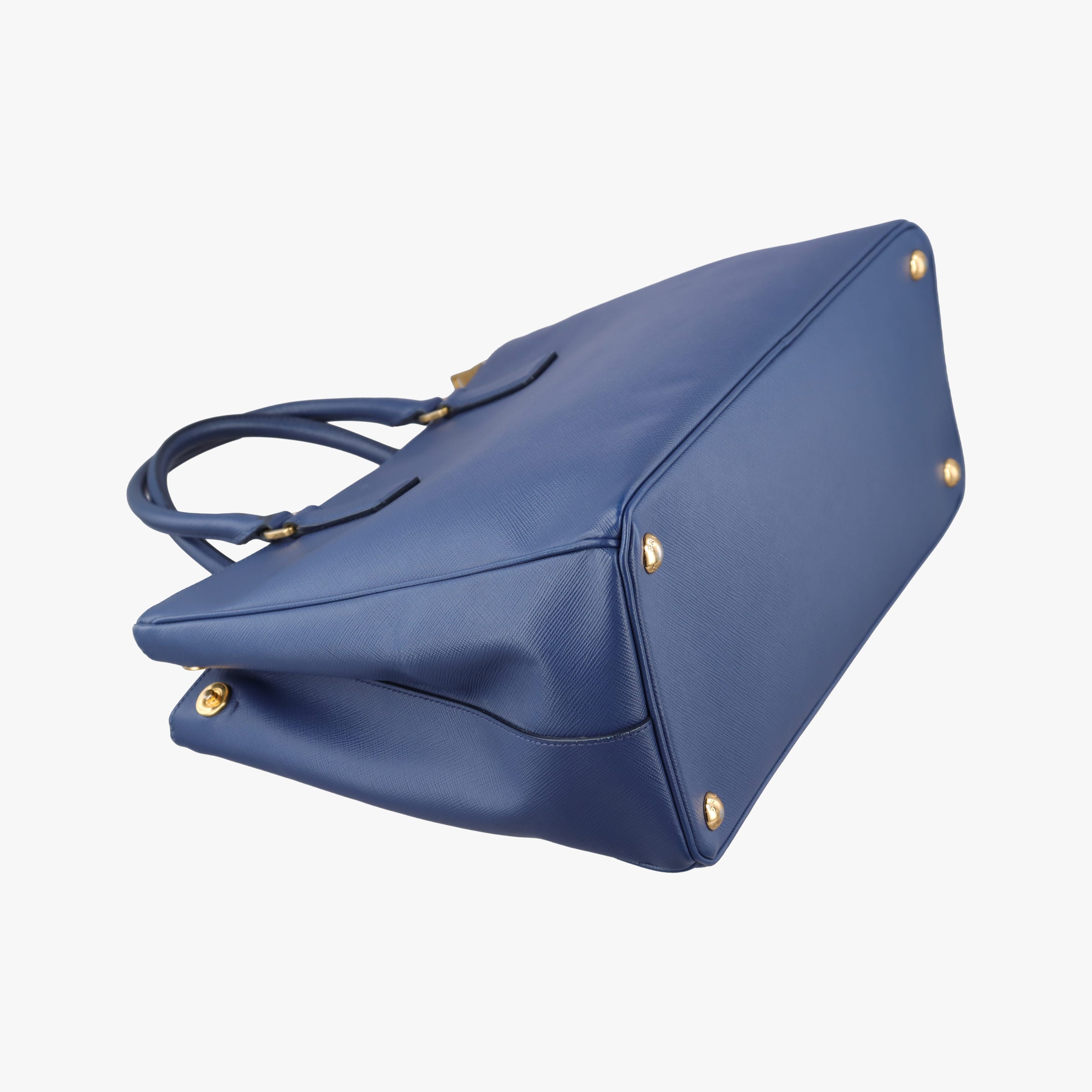Pre-owned Prada Galleria Blue SAFFIANO Leather BN2274 handbag | stylenewstar