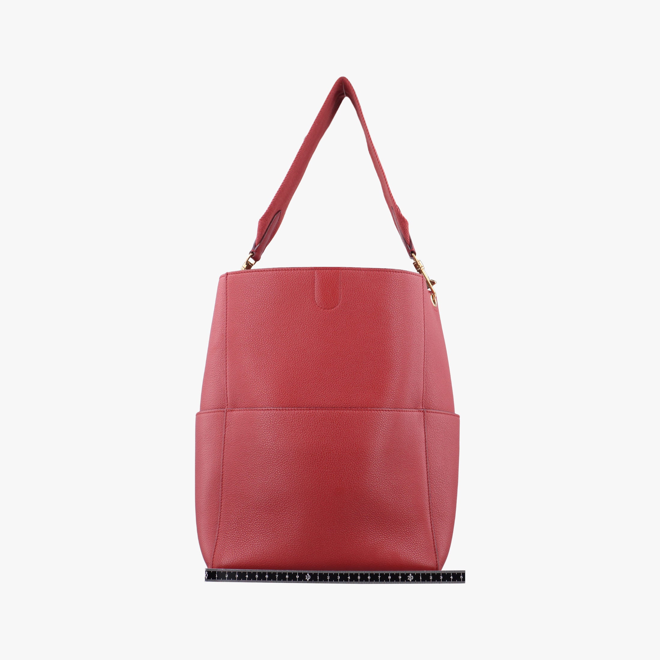 Secondhand Celine Sangle Bucket Red Leather  shoulderbag | stylenewstar