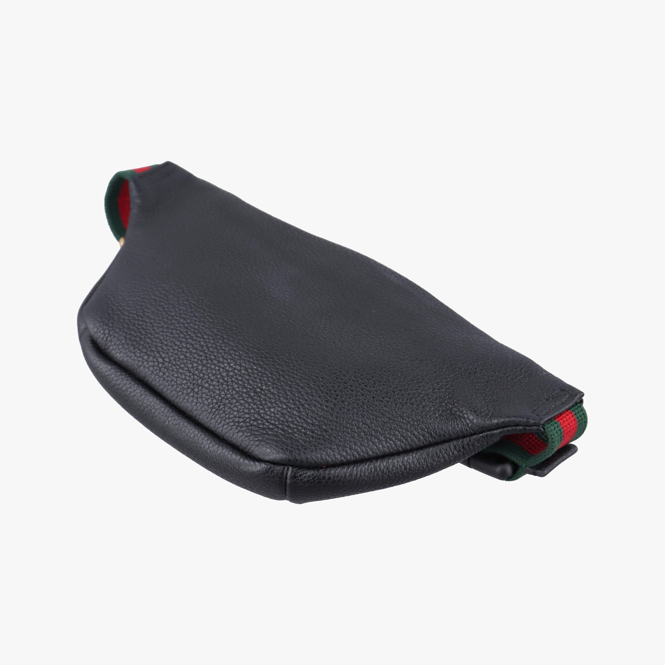 Pre-owned Gucci Print Black Leather 527792 bum bag/waist bag | stylenewstar