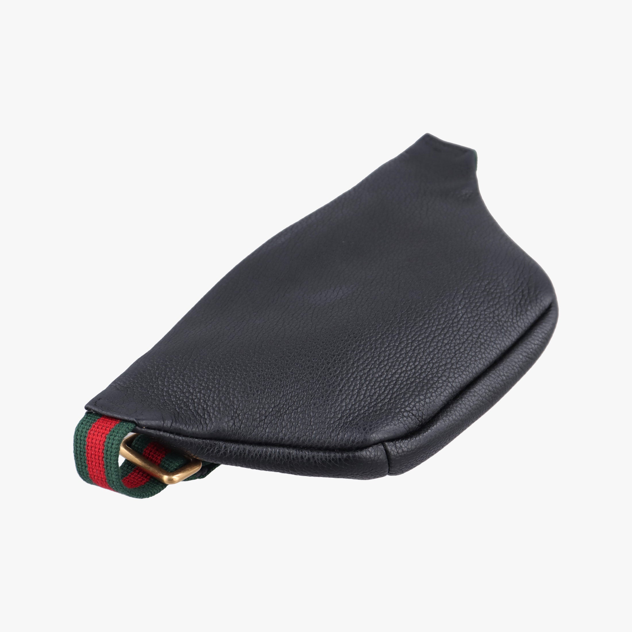 Pre-owned Gucci Print Black Leather 527792 bum bag/waist bag | stylenewstar