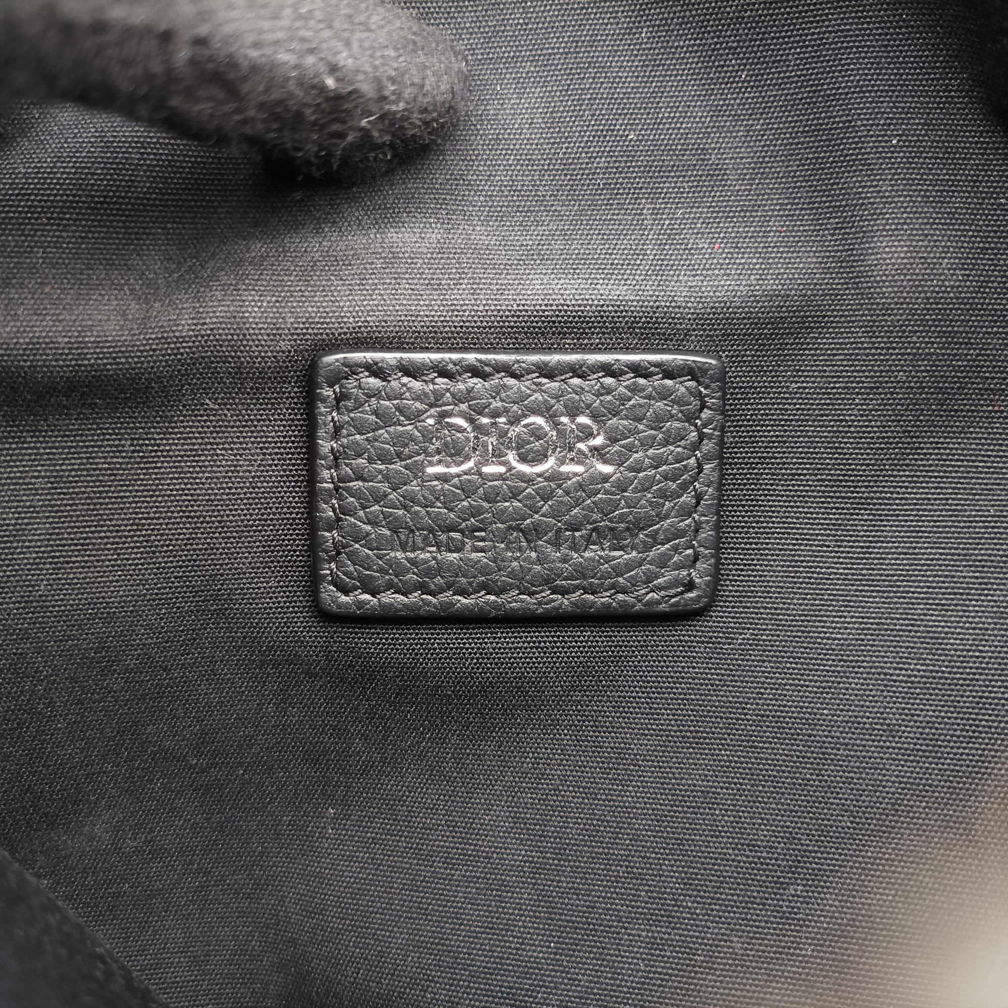 Pre-owned Christian Dior Saddlebags Gray×Navy×Black Jacquard×Leather  bum bag/waist bag | stylenewstar