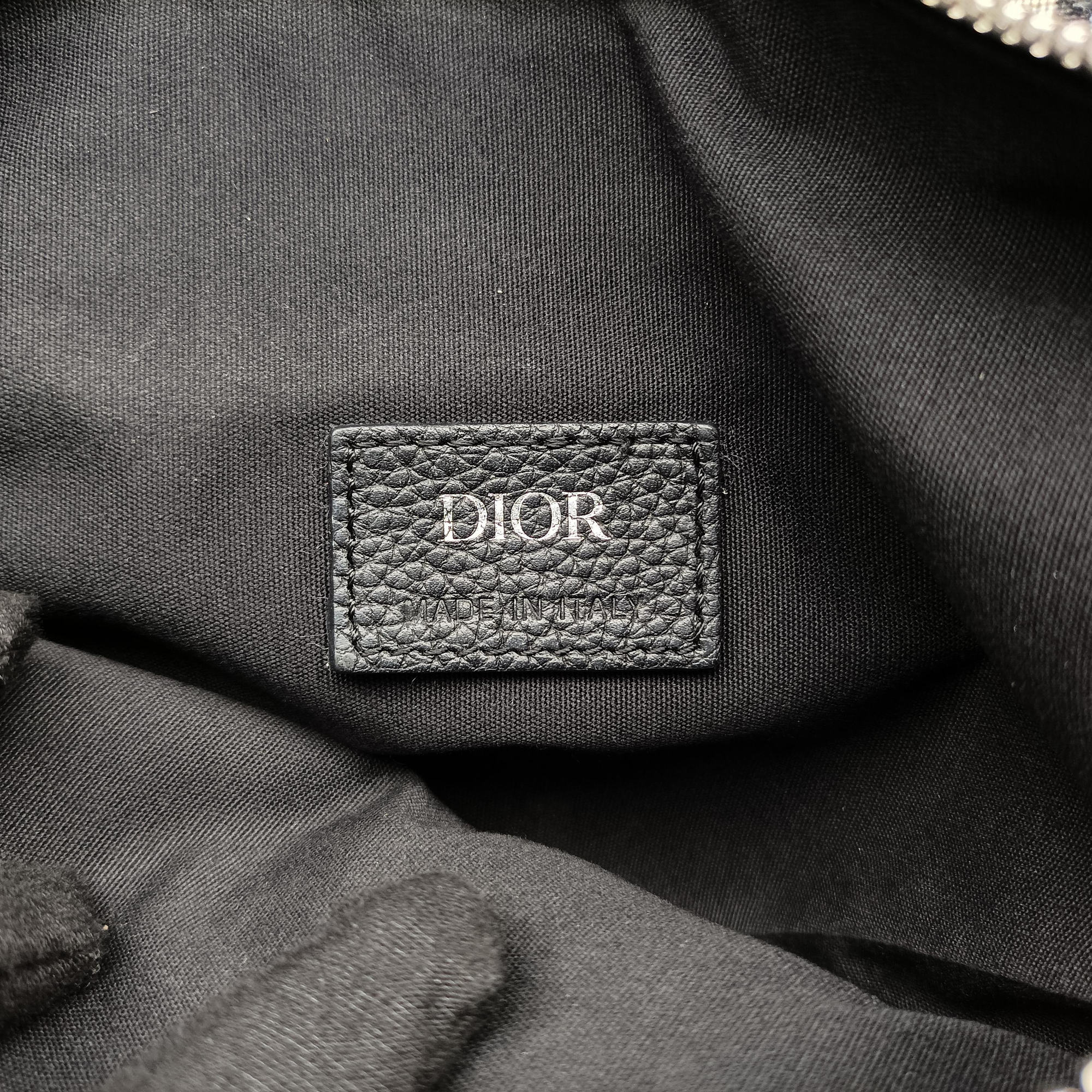 Vintage Christian Dior saddle Navy×Gray Jacquard×Leather  bum bag/waist bag | stylenewstar